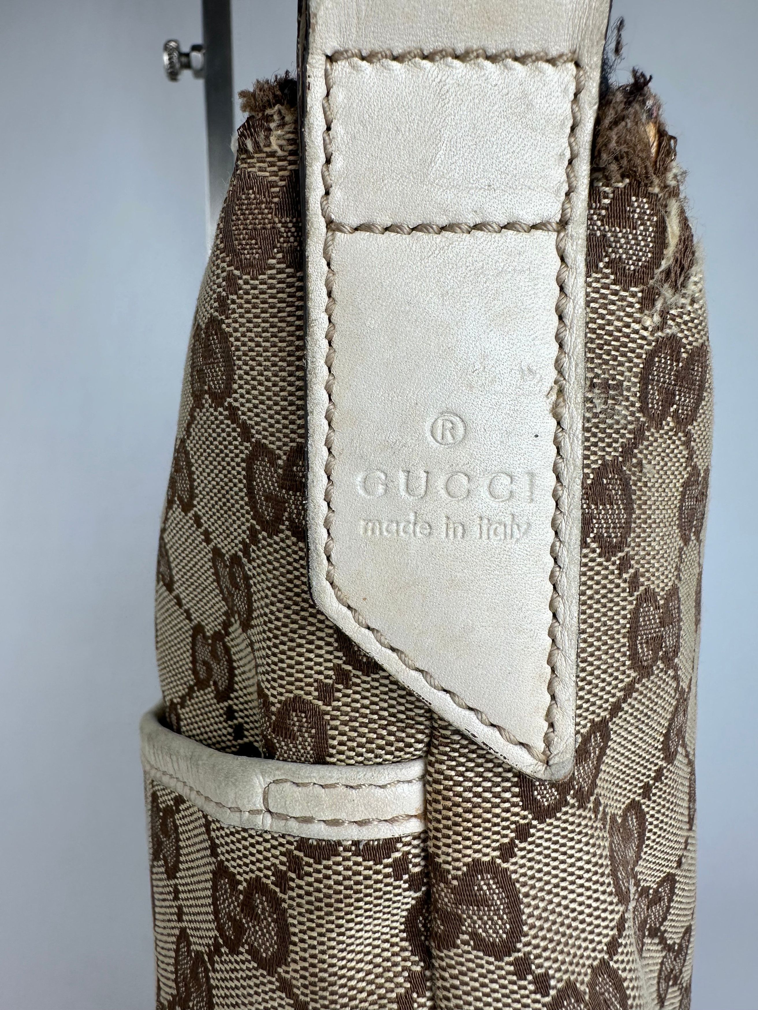 Gucci Vintage GG Monogram Canvas Crossbody Bag Brown Ivory Size ONE SIZE - 13 Thumbnail