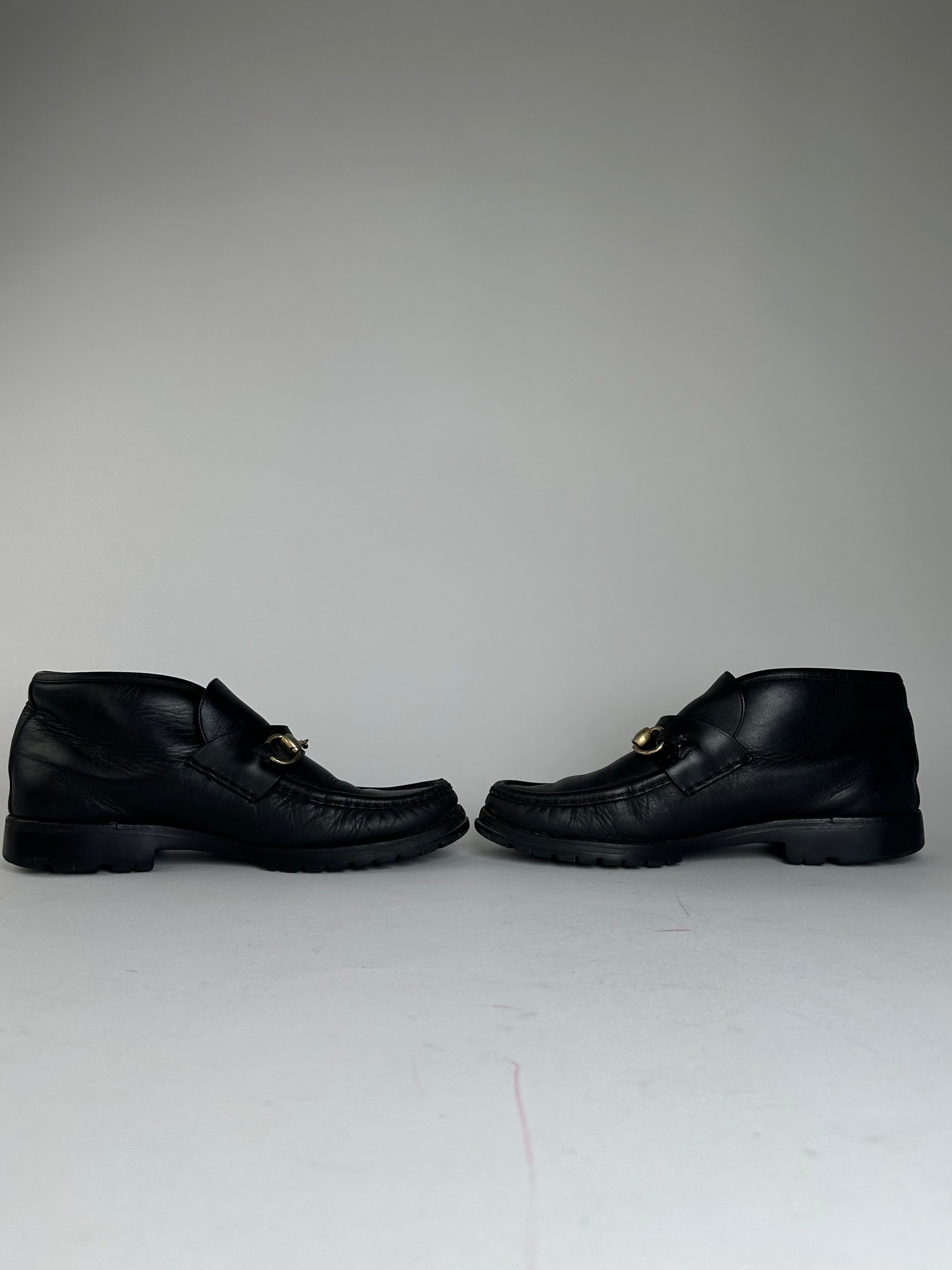 Gucci Vintage Horsebit Smooth Leather Ankle Boots Black EU40,5E Size US 9.5 / IT 39.5 - 4 Thumbnail