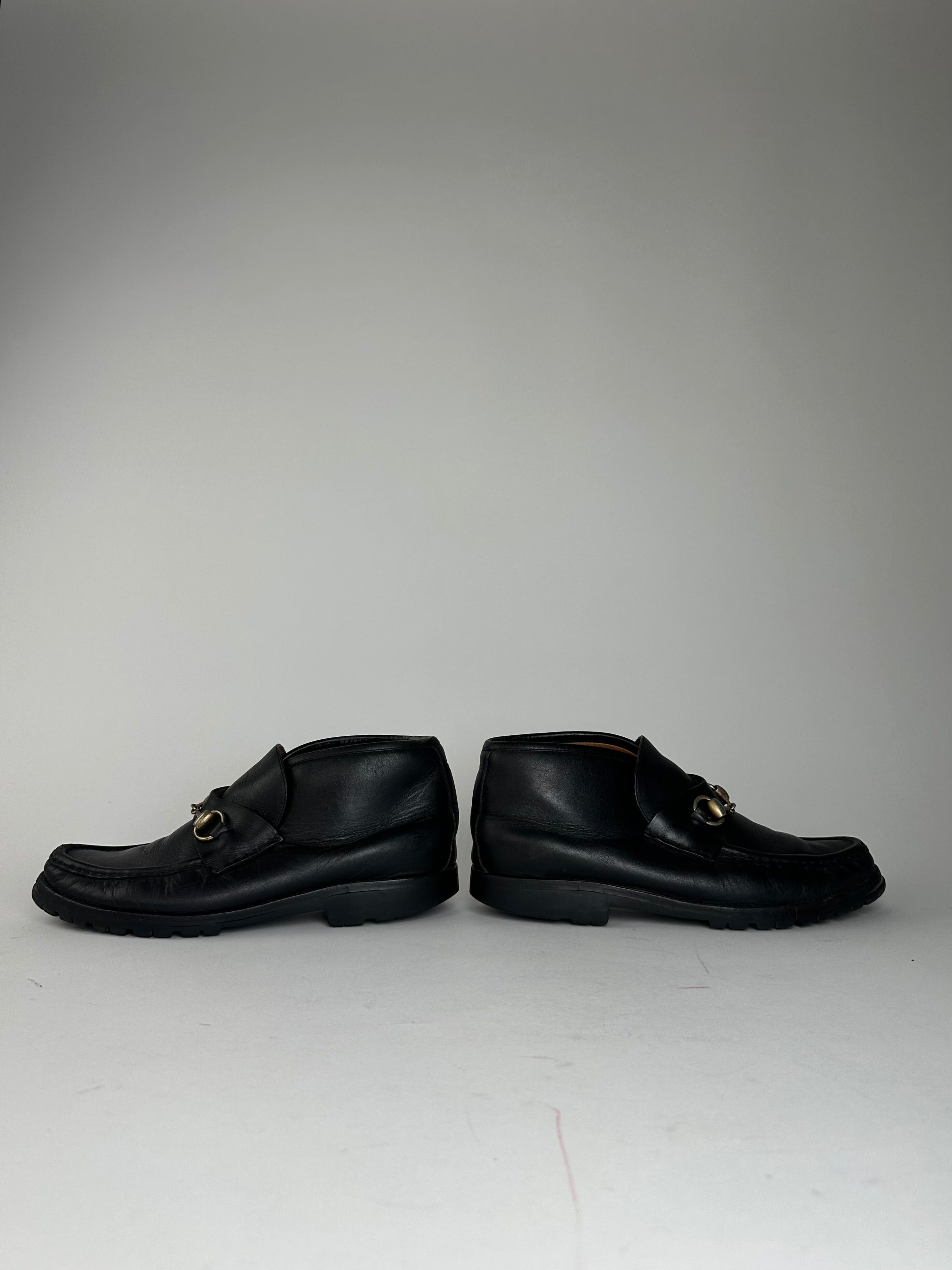 Gucci Vintage Horsebit Smooth Leather Ankle Boots Black EU40,5E Size US 9.5 / IT 39.5 - 5 Thumbnail