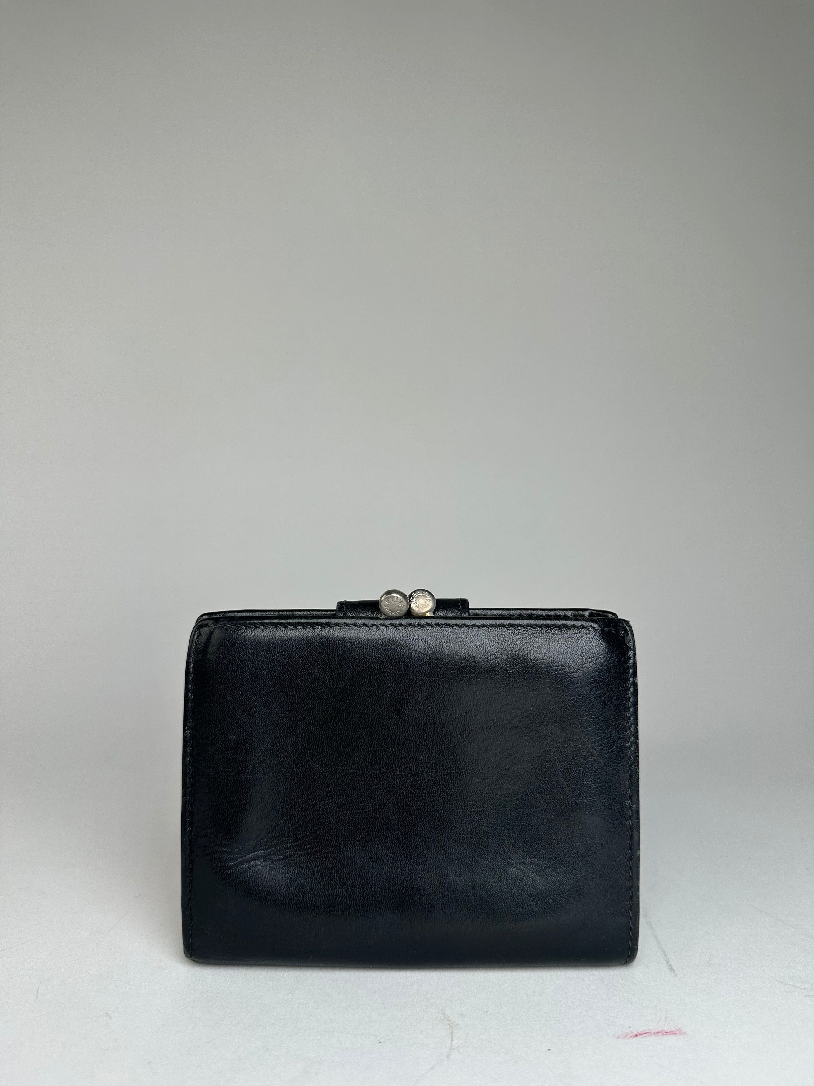 Celine Vintage Triomphe Embossed Leather Bifold Wallet Black Size ONE SIZE - 2 Thumbnail