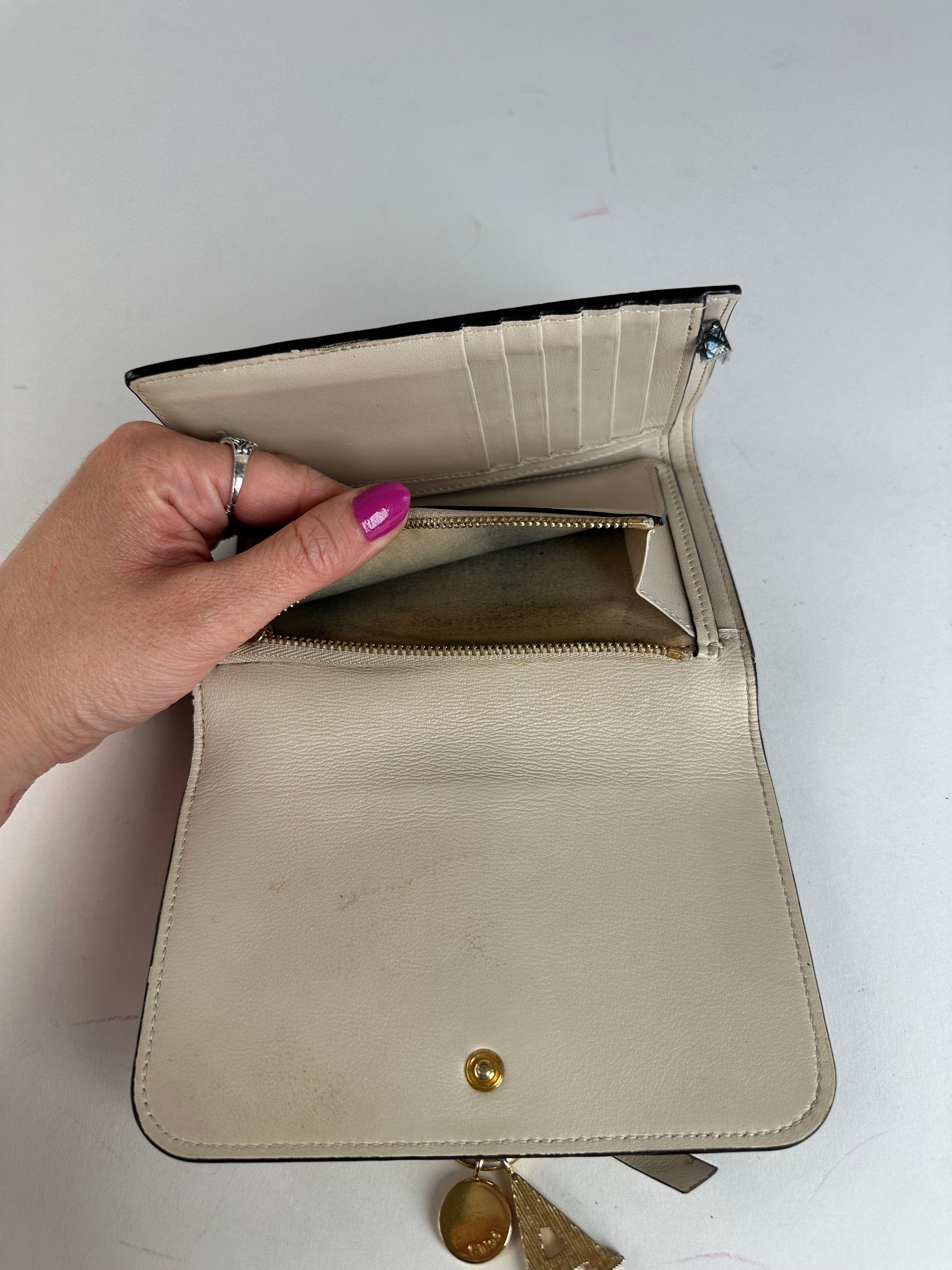Chloe Vintage Chloé Alphabet Grained Leather Compact Wallet Nude Size ONE SIZE - 6 Thumbnail