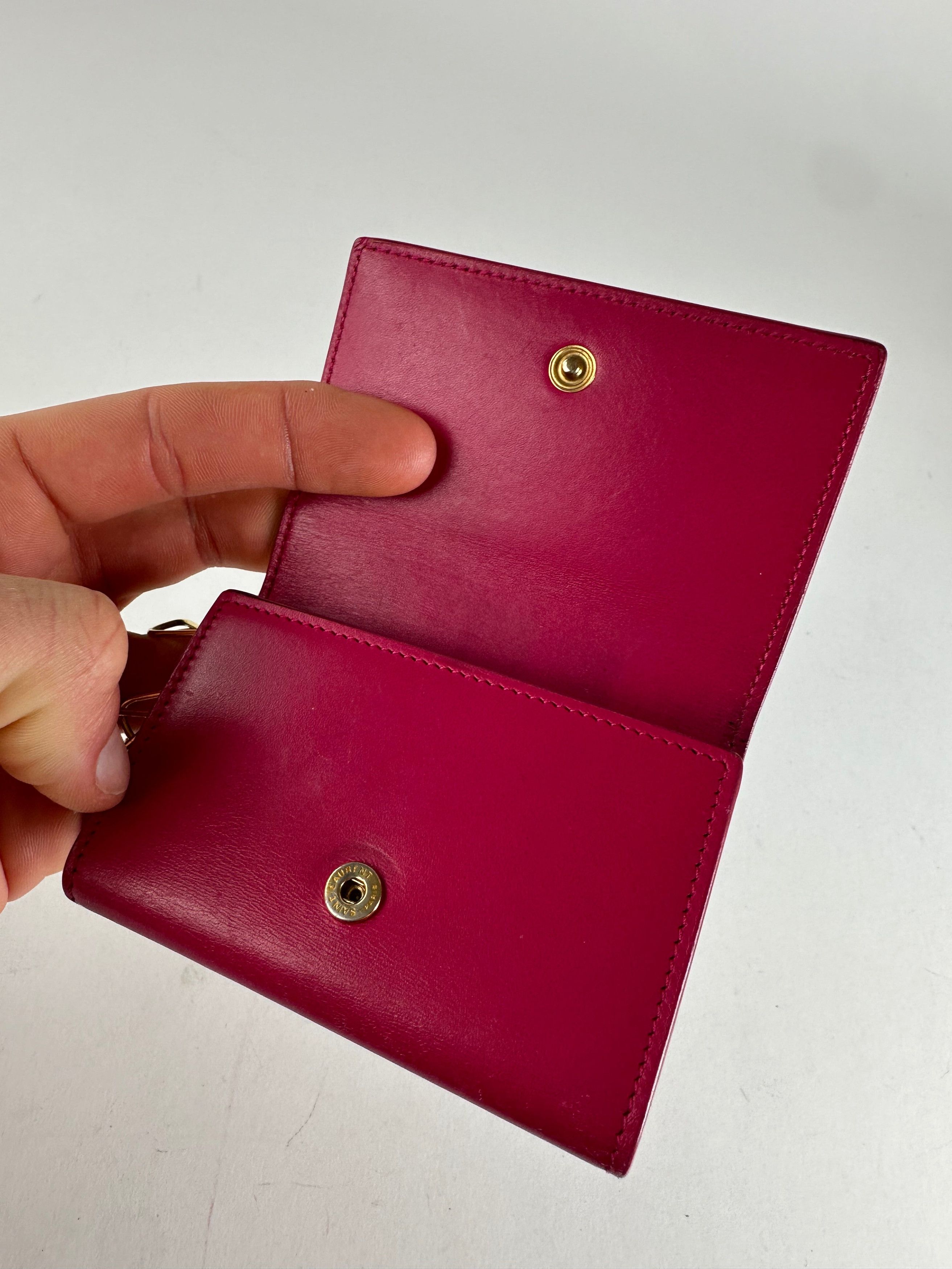 Other Saint Laurent Paris Smooth Leather Key Case Fuchsia Size ONE SIZE - 4 Thumbnail
