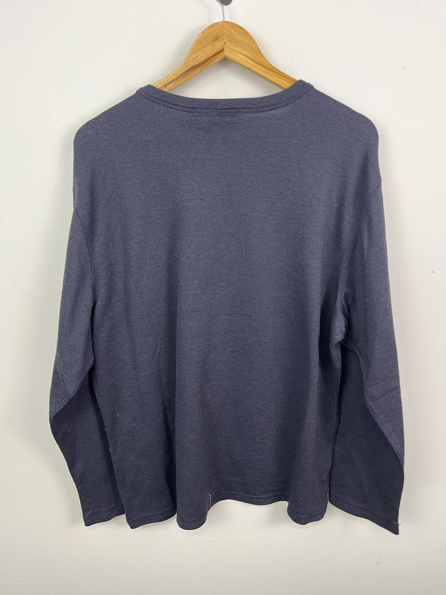 Vintage Vintage 90's Alpine Design Blank Navy Thermal SIze XL Size US XL / EU 56 / 4 - 3 Thumbnail
