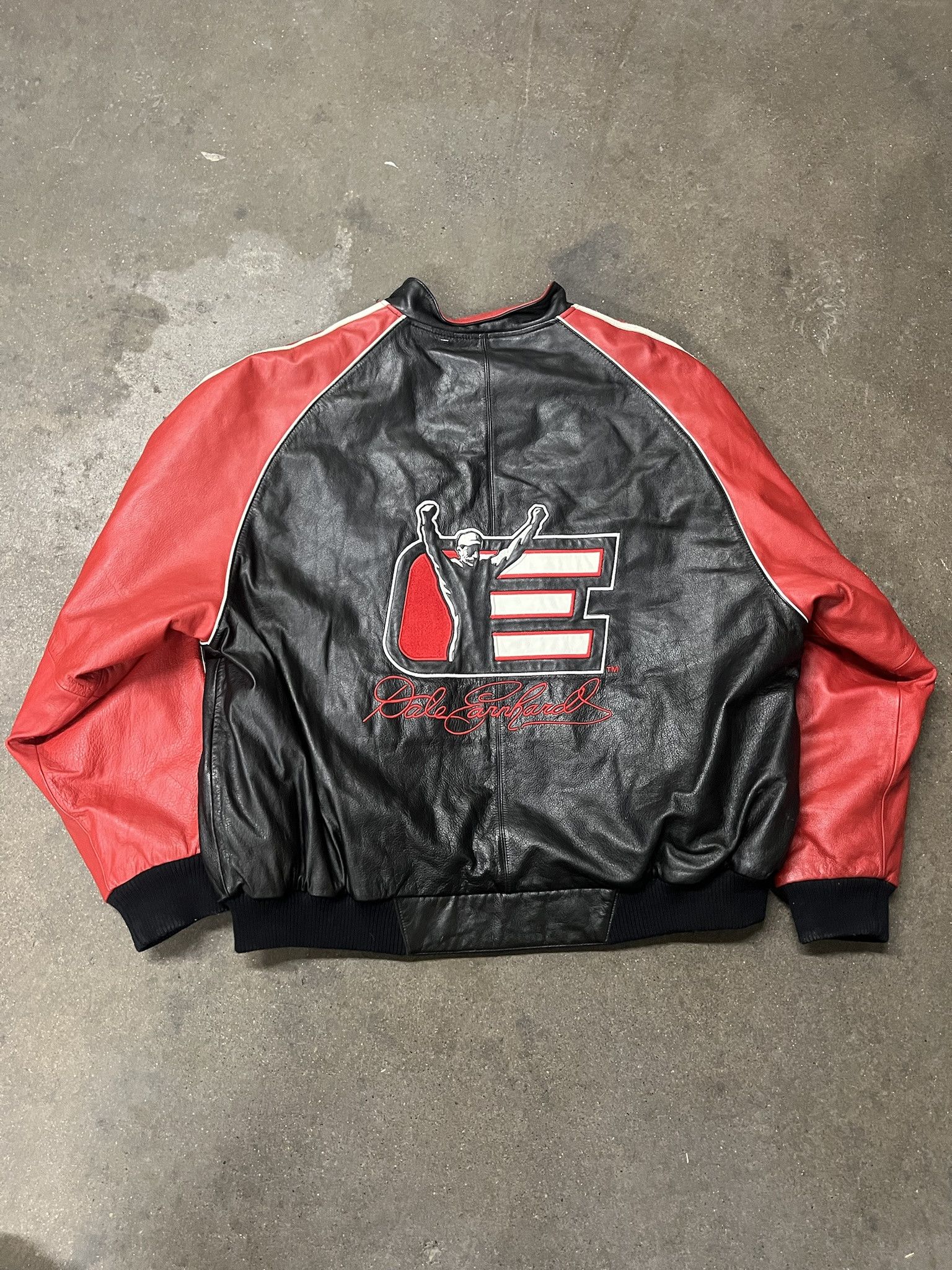 NASCAR × Vintage × Wilsons Leather Vintage 1990s Wilson's Leather Dale Earnhardt Leather Jacket Size XXL Size US XXL / EU 58 / 5 - 4 Thumbnail