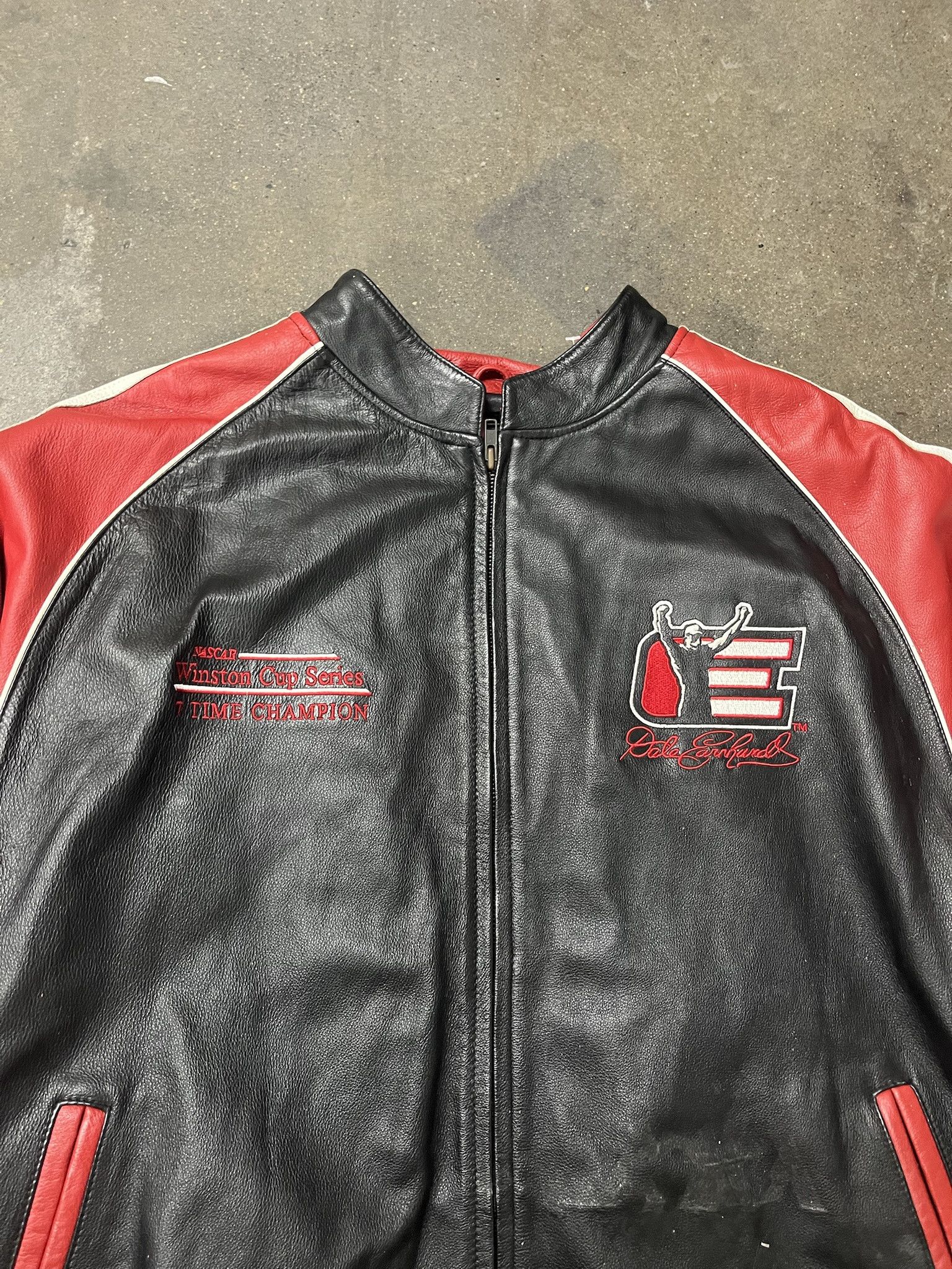 NASCAR × Vintage × Wilsons Leather Vintage 1990s Wilson's Leather Dale Earnhardt Leather Jacket Size XXL Size US XXL / EU 58 / 5 - 2 Thumbnail