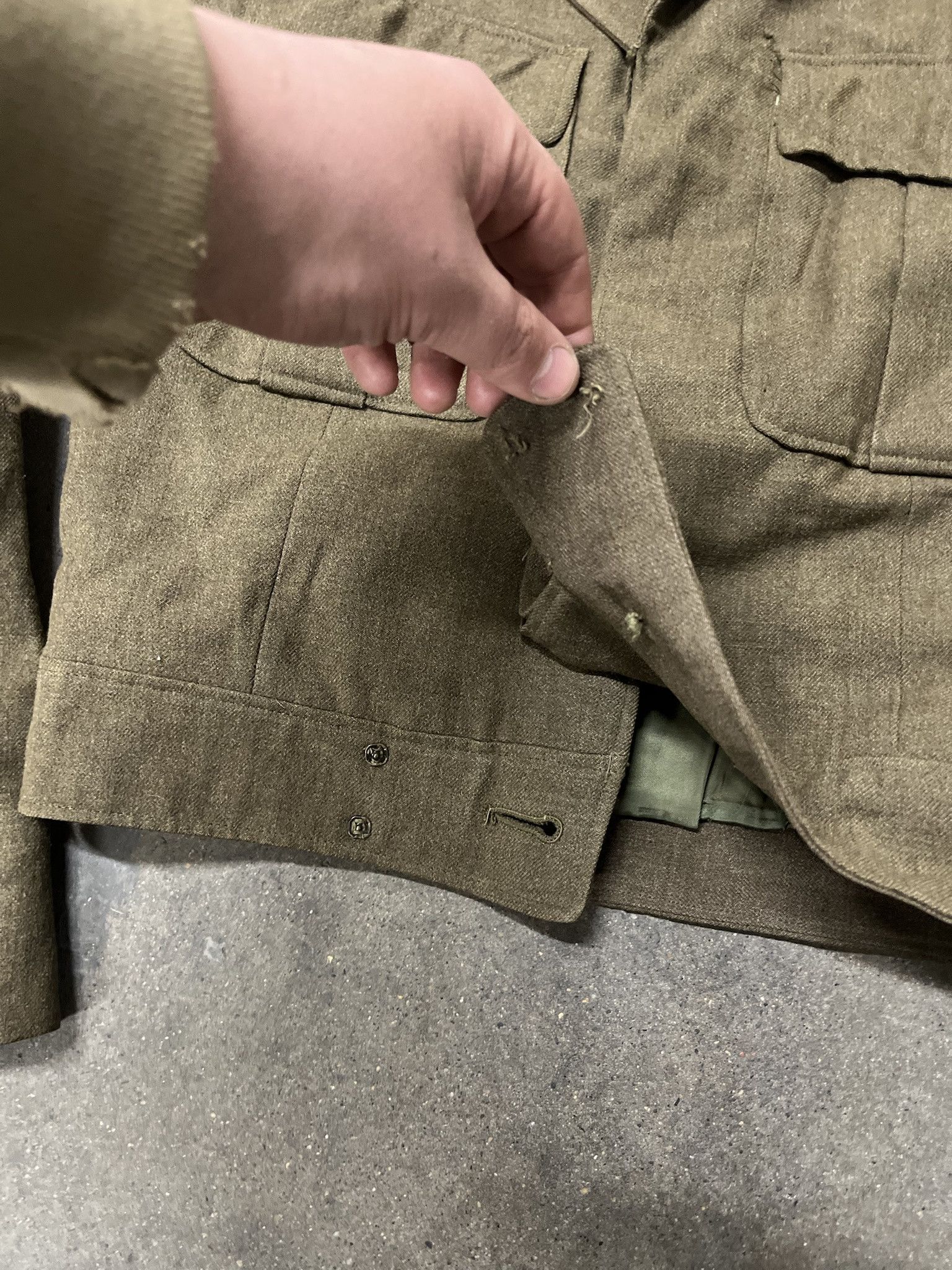 Vintage Vintage 1970s Military Distressed Wool Ike Jacket Size 38L Size US S / EU 44-46 / 1 - 2 Thumbnail
