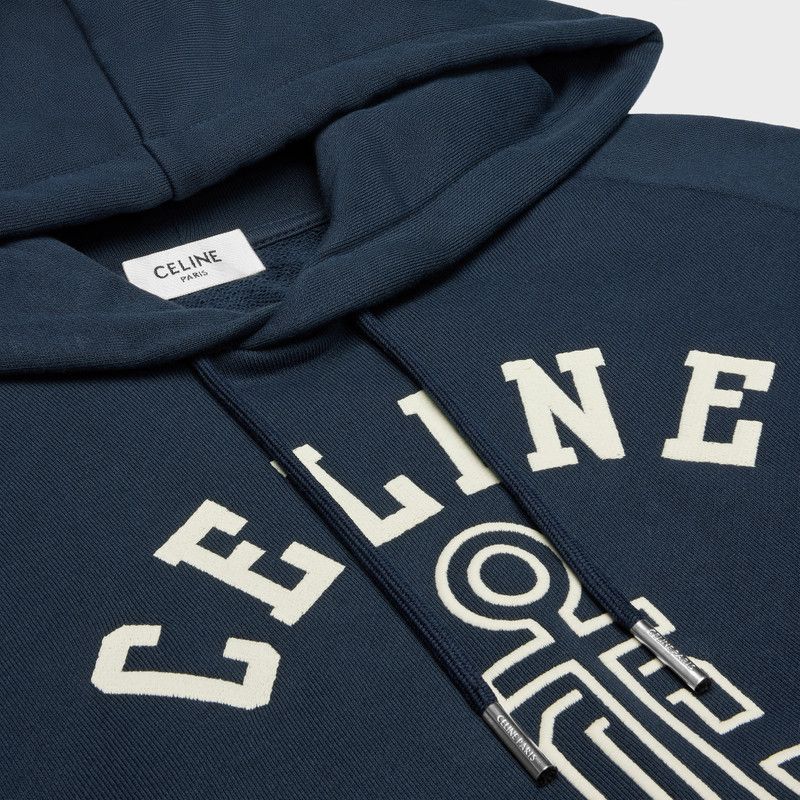 Celine celine anchor 70's hoodie in cotton fleece navy/cream Size S / US 4 / IT 40 - 3 Thumbnail