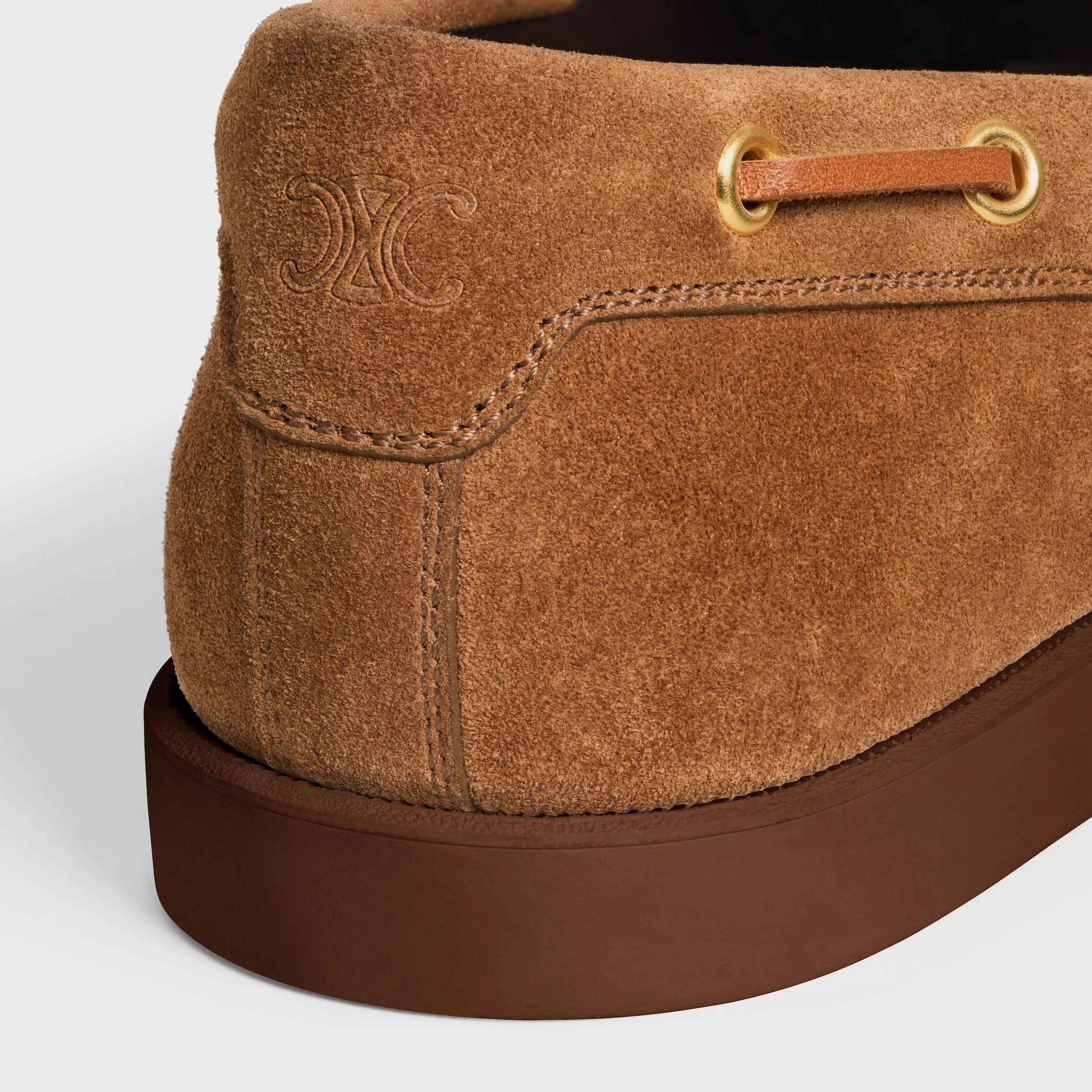 Celine CELINE BATEAU LACE-UP IN SUEDE CALFSKIN dark havana Size US 6 / IT 36 - 5 Thumbnail