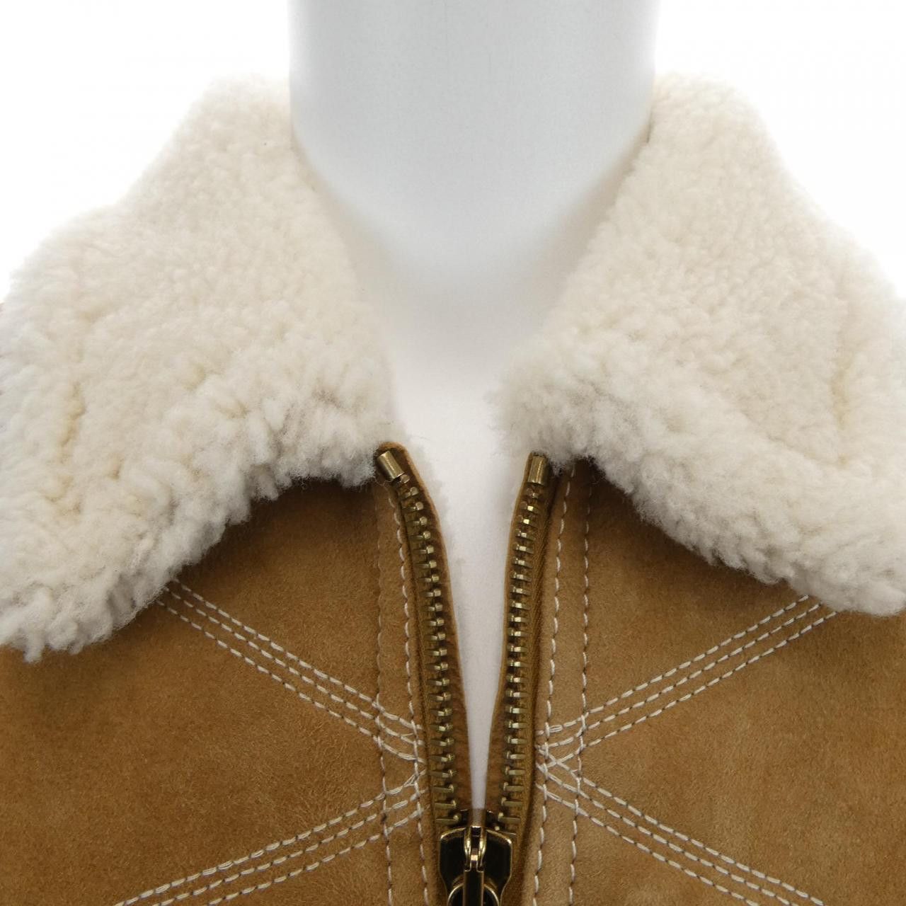 Louis Vuitton Louis Vuitton Louis Vuitton Embroidered Shearling Workwear Shearling Jacket Fur Outerwear HRL90EMLS DUTY FREE for USA Size ONE SIZE - 5 Thumbnail
