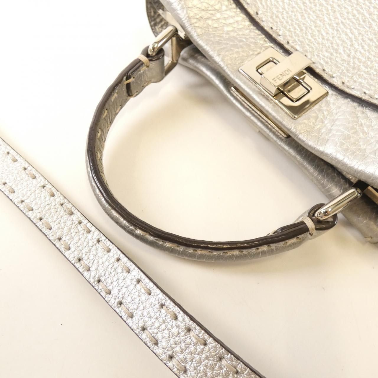 Fendi Fendi Fendi Selleria Peekaboo Mini Calf Bag Leather Crossbody Bag 8BN244 5QG DUTY FREE for USA Size ONE SIZE - 6 Thumbnail