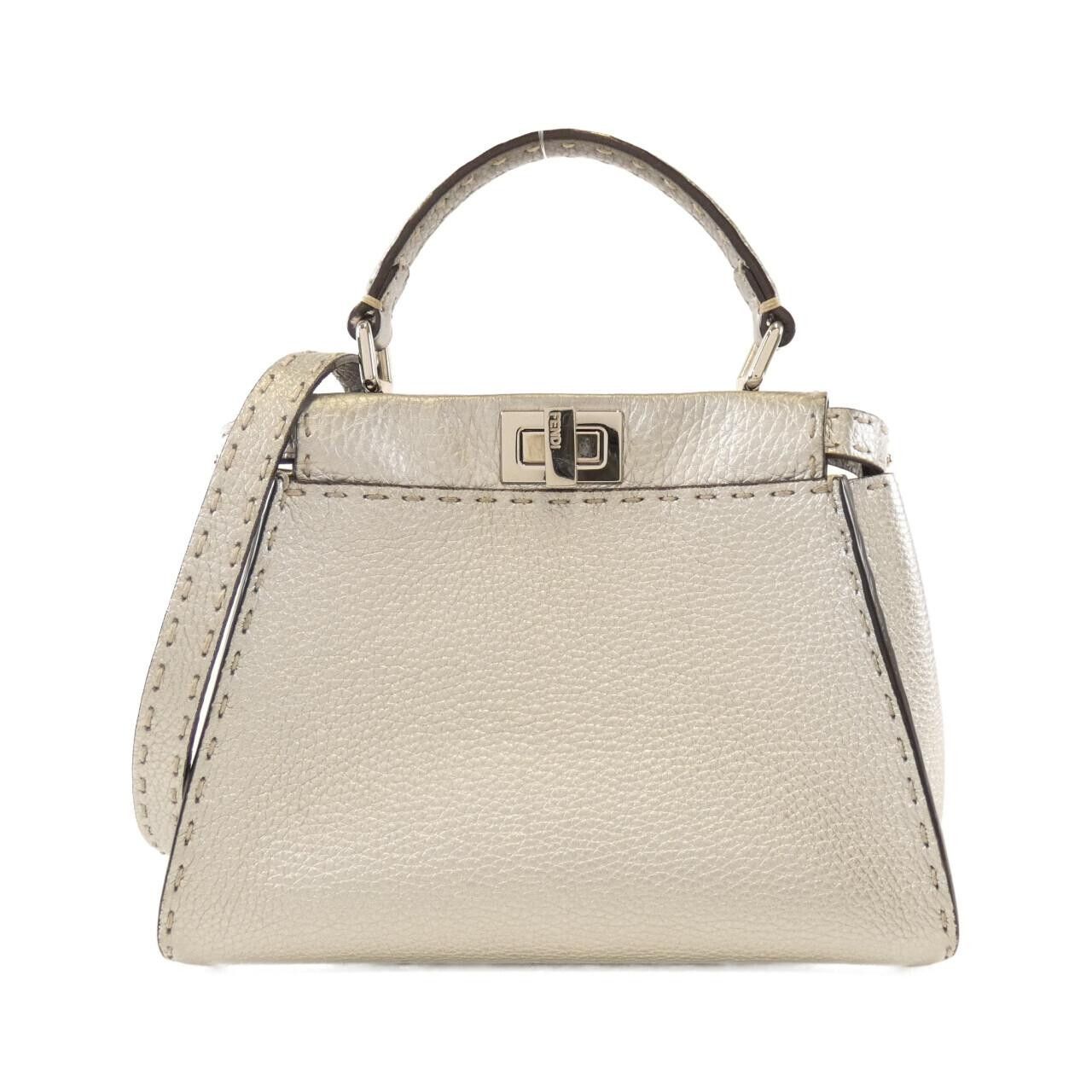 Fendi Fendi Fendi Selleria Peekaboo Mini Calf Bag Leather Crossbody Bag 8BN244 5QG DUTY FREE for USA Size ONE SIZE - 2 Thumbnail