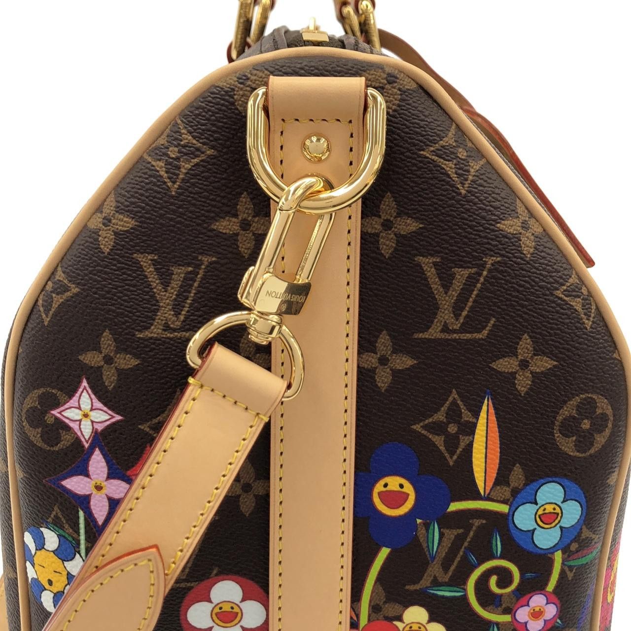Louis Vuitton Louis Vuitton Louis Vuitton Keepall Bandouliere Monogram Boston Bag Textile Travel Bag M14182 DUTY FREE for USA Size ONE SIZE - 4 Thumbnail