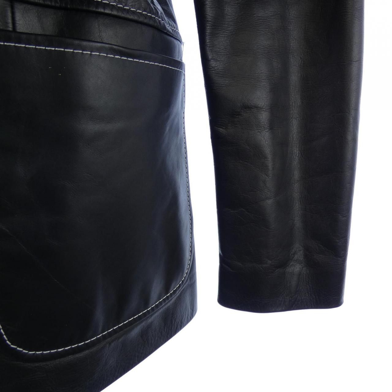 Versace Versace Versace Leather Jacket Leather Outerwear A85136 DUTY FREE for USA Size ONE SIZE - 6 Thumbnail