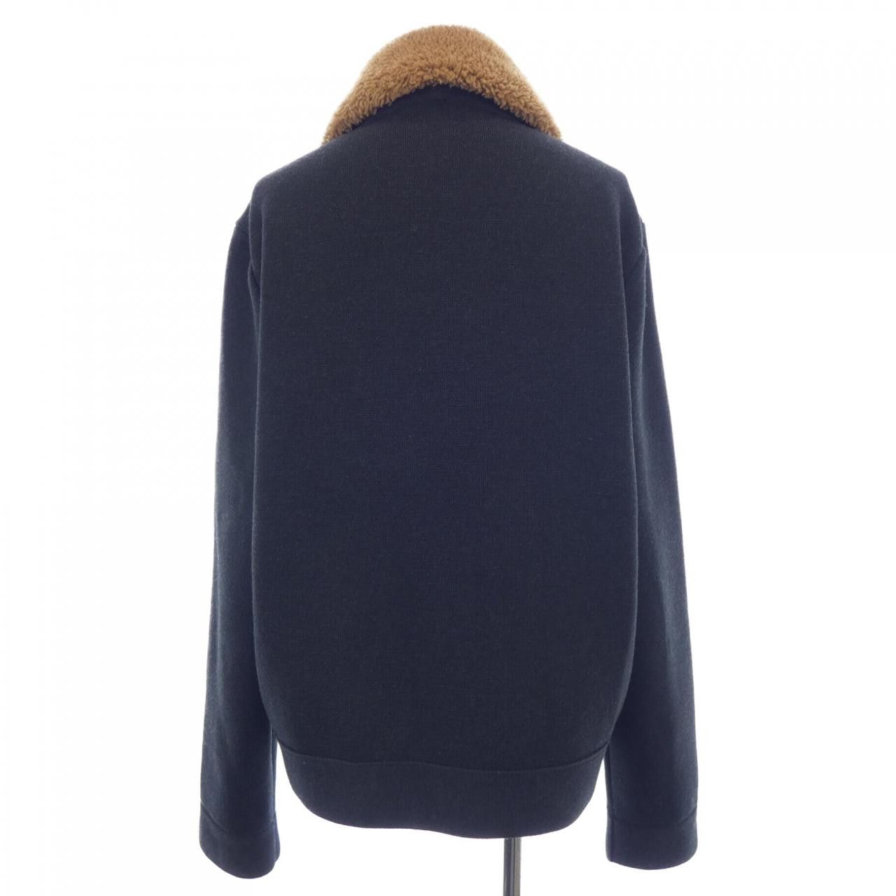 Louis Vuitton Louis Vuitton Louis Vuitton Knit Shearling Collar Jacket Textile Outerwear HON33WZLL DUTY FREE for USA Size ONE SIZE - 2 Thumbnail