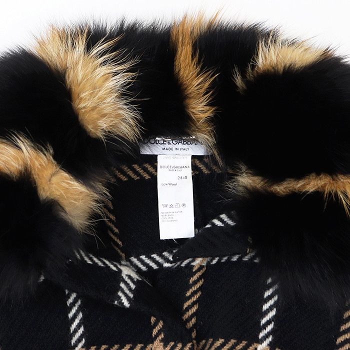 Dolce & Gabbana Dolce & Gabbana Dolce&Gabbana Wool Tweed Fox Fur Coat Textile Outerwear DUTY FREE for USA Size ONE SIZE - 12 Thumbnail