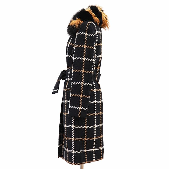 Dolce & Gabbana Dolce & Gabbana Dolce&Gabbana Wool Tweed Fox Fur Coat Textile Outerwear DUTY FREE for USA Size ONE SIZE - 3 Thumbnail