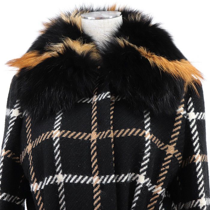 Dolce & Gabbana Dolce & Gabbana Dolce&Gabbana Wool Tweed Fox Fur Coat Textile Outerwear DUTY FREE for USA Size ONE SIZE - 2 Thumbnail