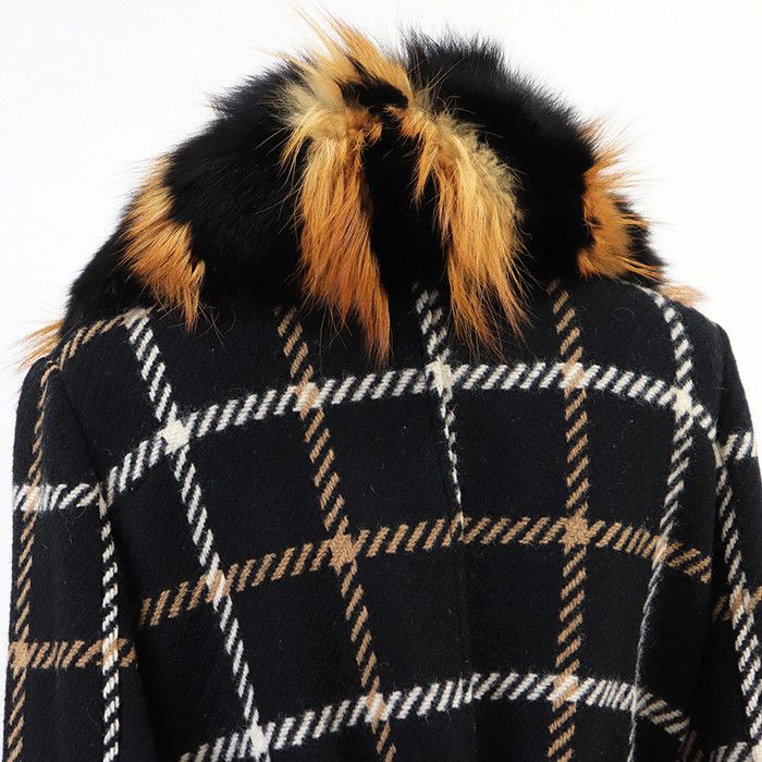 Dolce & Gabbana Dolce & Gabbana Dolce&Gabbana Wool Tweed Fox Fur Coat Textile Outerwear DUTY FREE for USA Size ONE SIZE - 6 Thumbnail