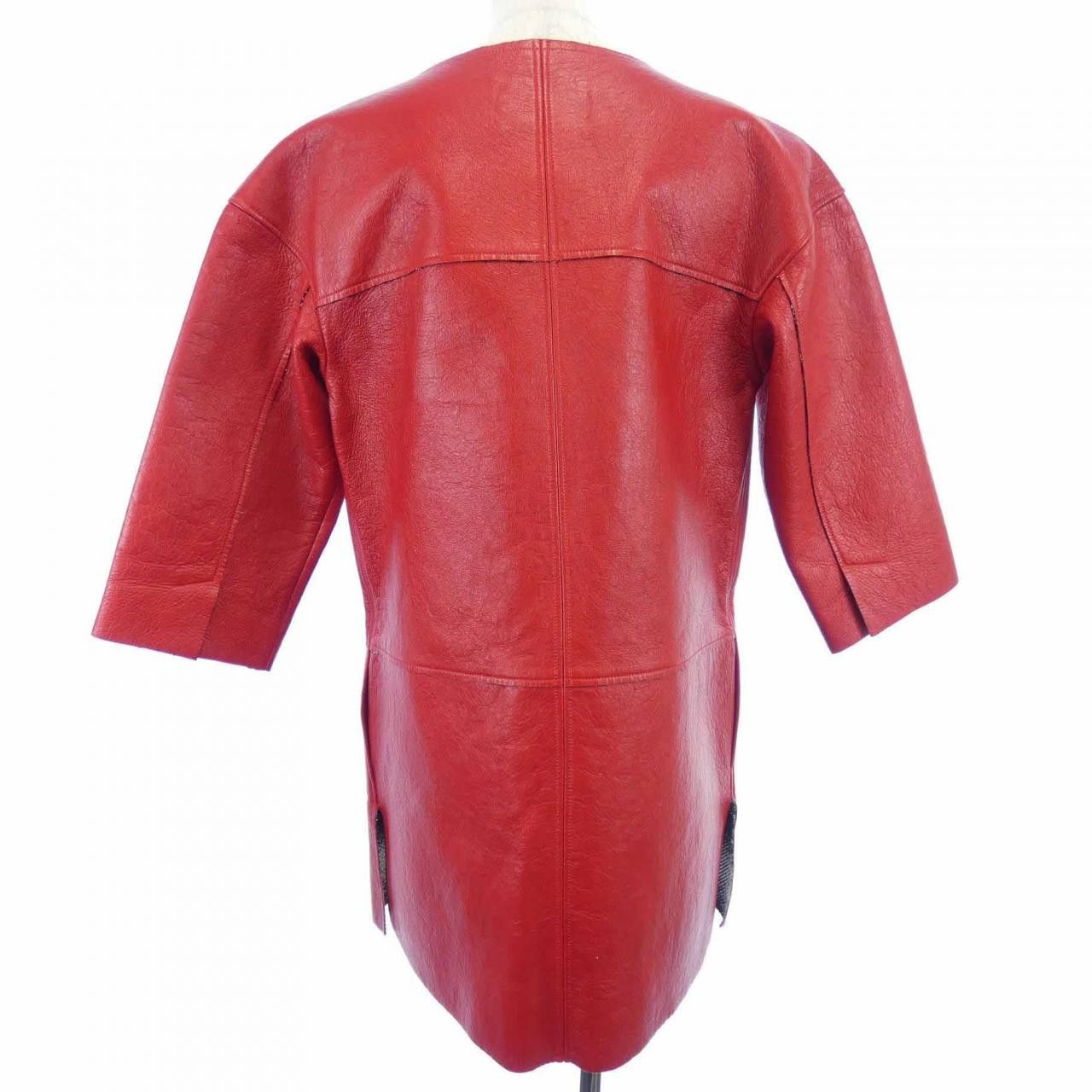 Chanel Chanel Chanel Lambskin Coat Leather Outerwear P45898C00209 DUTY FREE for USA Size ONE SIZE - 2 Thumbnail
