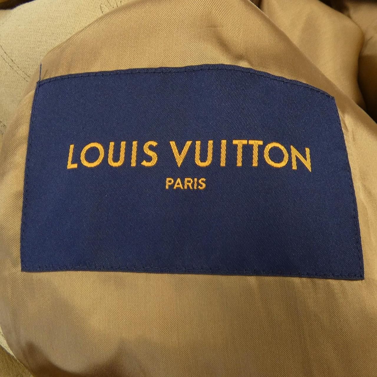 Louis Vuitton Louis Vuitton Louis Vuitton Cotton Silk Blend Trench Coat Textile Outerwear HSK02EQCW DUTY FREE for USA Size ONE SIZE - 4 Thumbnail