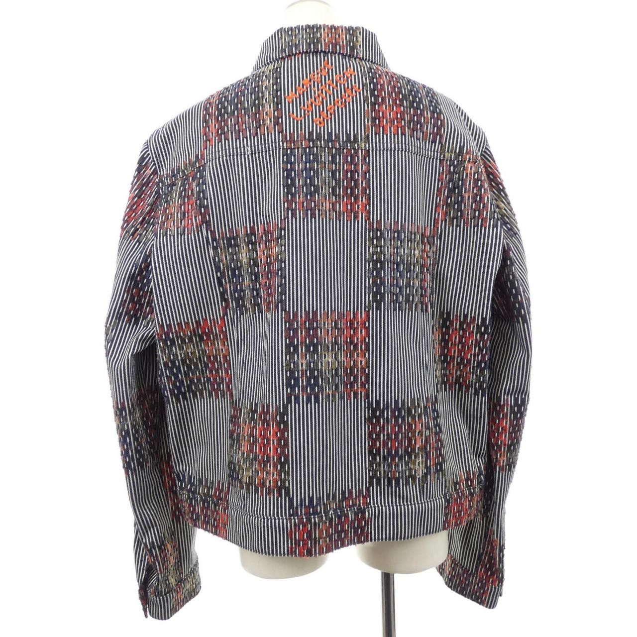 Louis Vuitton Louis Vuitton Louis Vuitton Hickory Damier Denim Jacket Textile Outerwear HRA76WMJP DUTY FREE for USA Size ONE SIZE - 2 Thumbnail