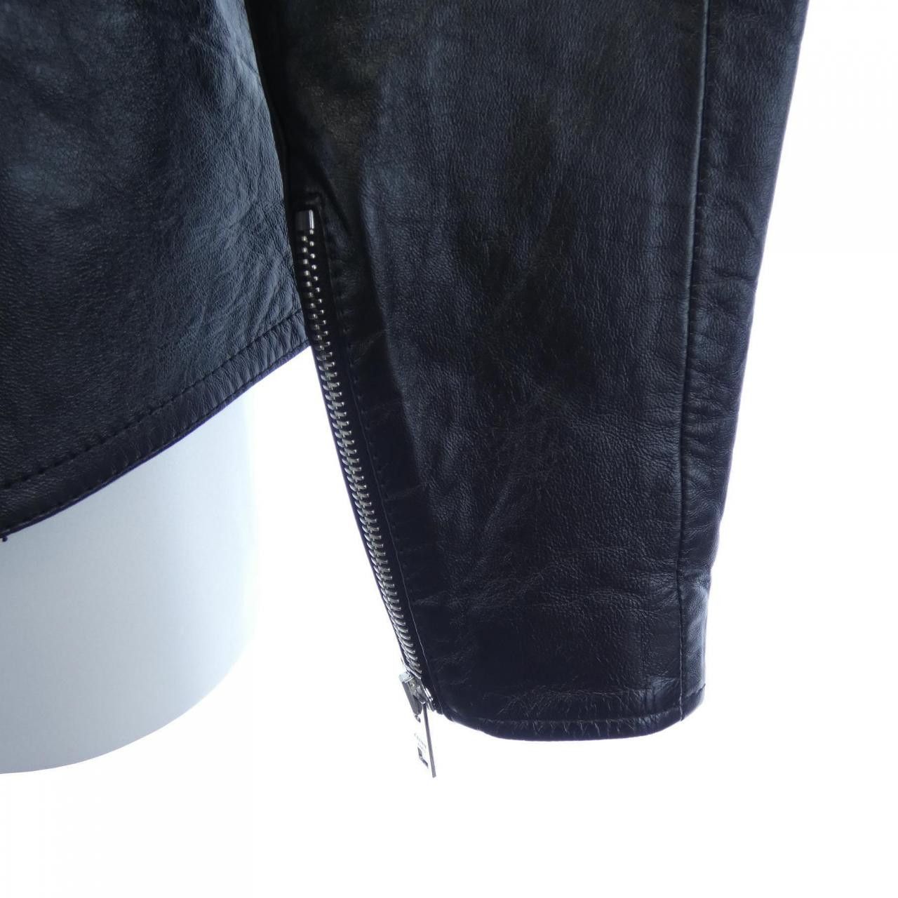 Celine Celine CELINE Lambskin Riders Jacket Leather Outerwear 2EH95619V DUTY FREE for USA Size ONE SIZE - 6 Thumbnail