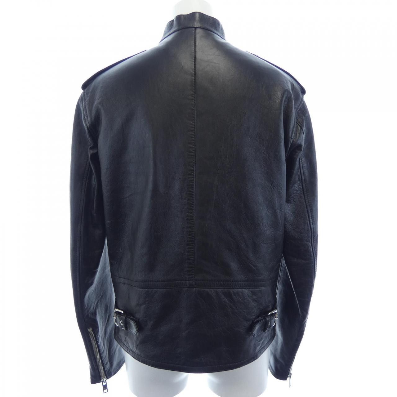 Celine Celine CELINE Lambskin Riders Jacket Leather Outerwear 2EH95619V DUTY FREE for USA Size ONE SIZE - 2 Thumbnail
