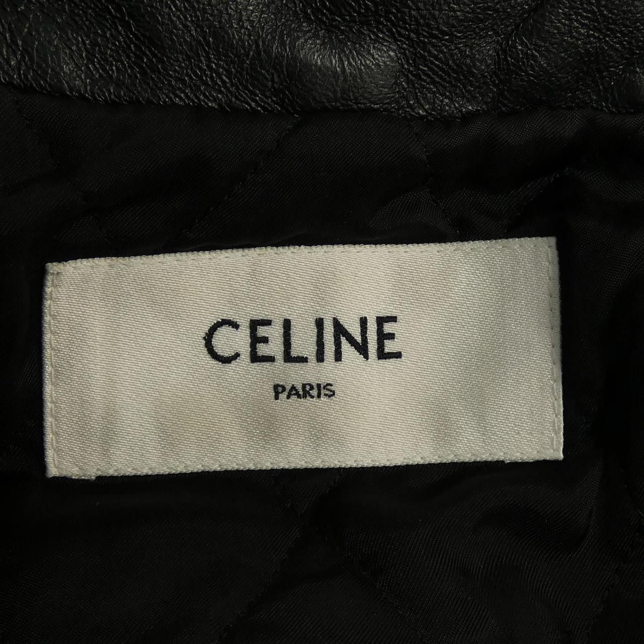 Celine Celine CELINE Lambskin Riders Jacket Leather Outerwear 2EH95619V DUTY FREE for USA Size ONE SIZE - 4 Thumbnail