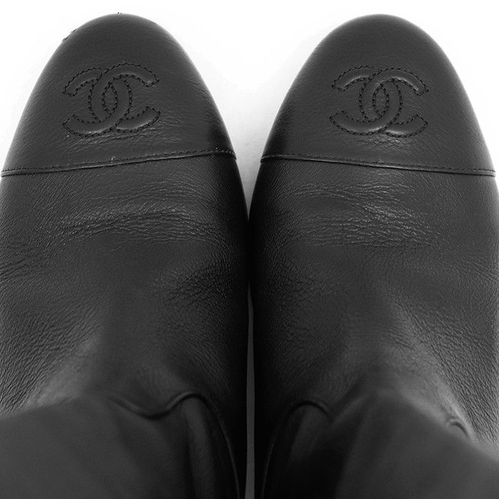 Chanel Chanel Chanel Grain Leather Boots Leather Shoes G36273 DUTY FREE for USA Size ONE SIZE - 7 Thumbnail