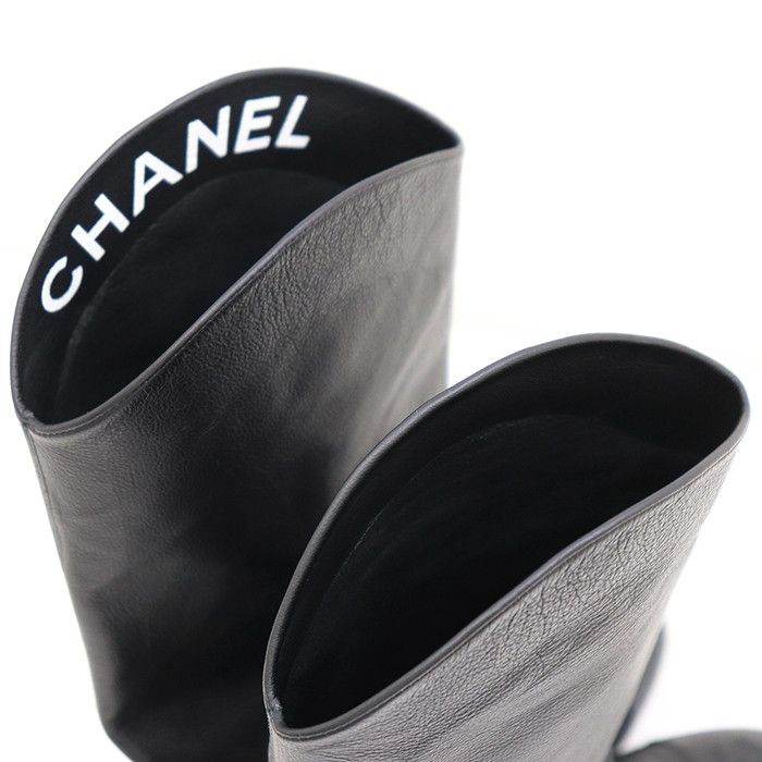 Chanel Chanel Chanel Grain Leather Boots Leather Shoes G36273 DUTY FREE for USA Size ONE SIZE - 4 Thumbnail