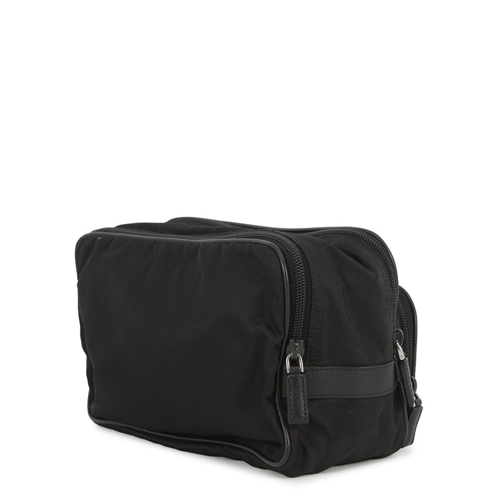 Prada Prada Triangle Clutch Bag, Nylon, 2N1655, Black, Second Handbag, PRADA Size ONE SIZE - 2 Thumbnail