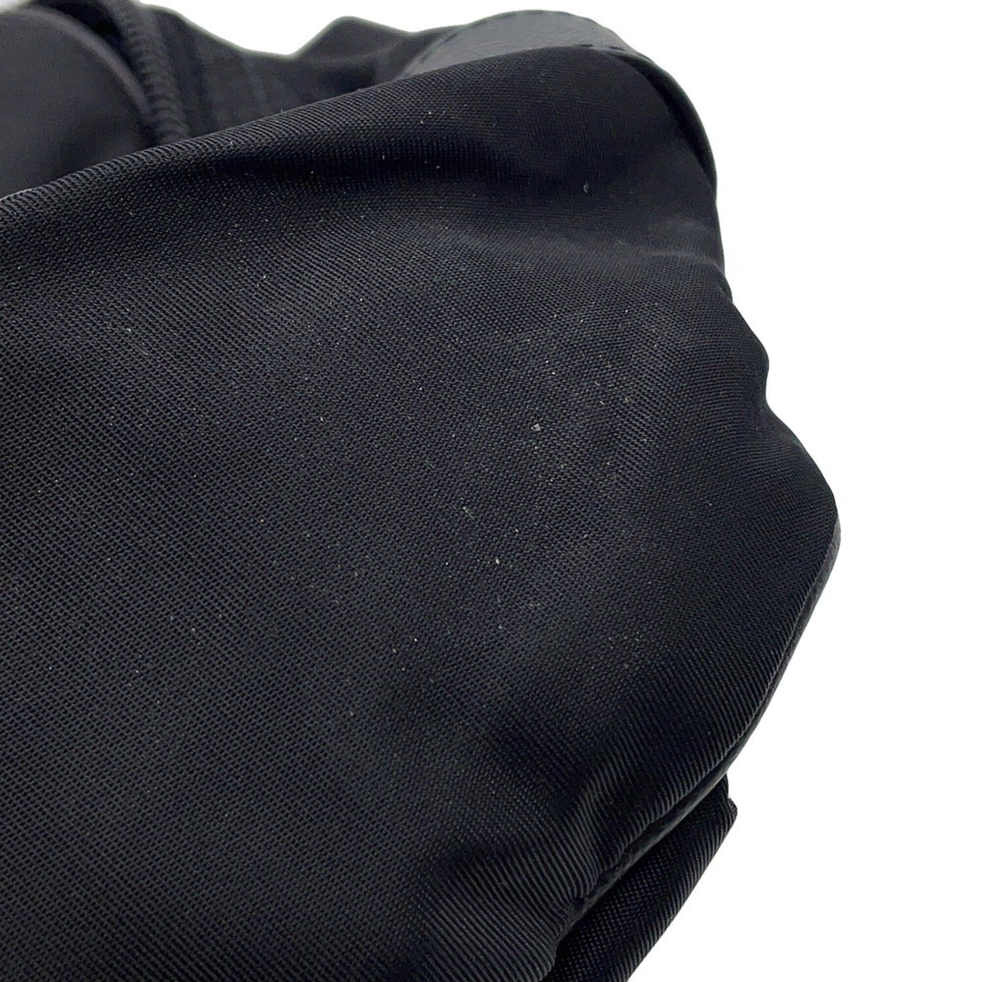 Prada Prada Triangle Clutch Bag, Nylon, 2N1655, Black, Second Handbag, PRADA Size ONE SIZE - 8 Thumbnail