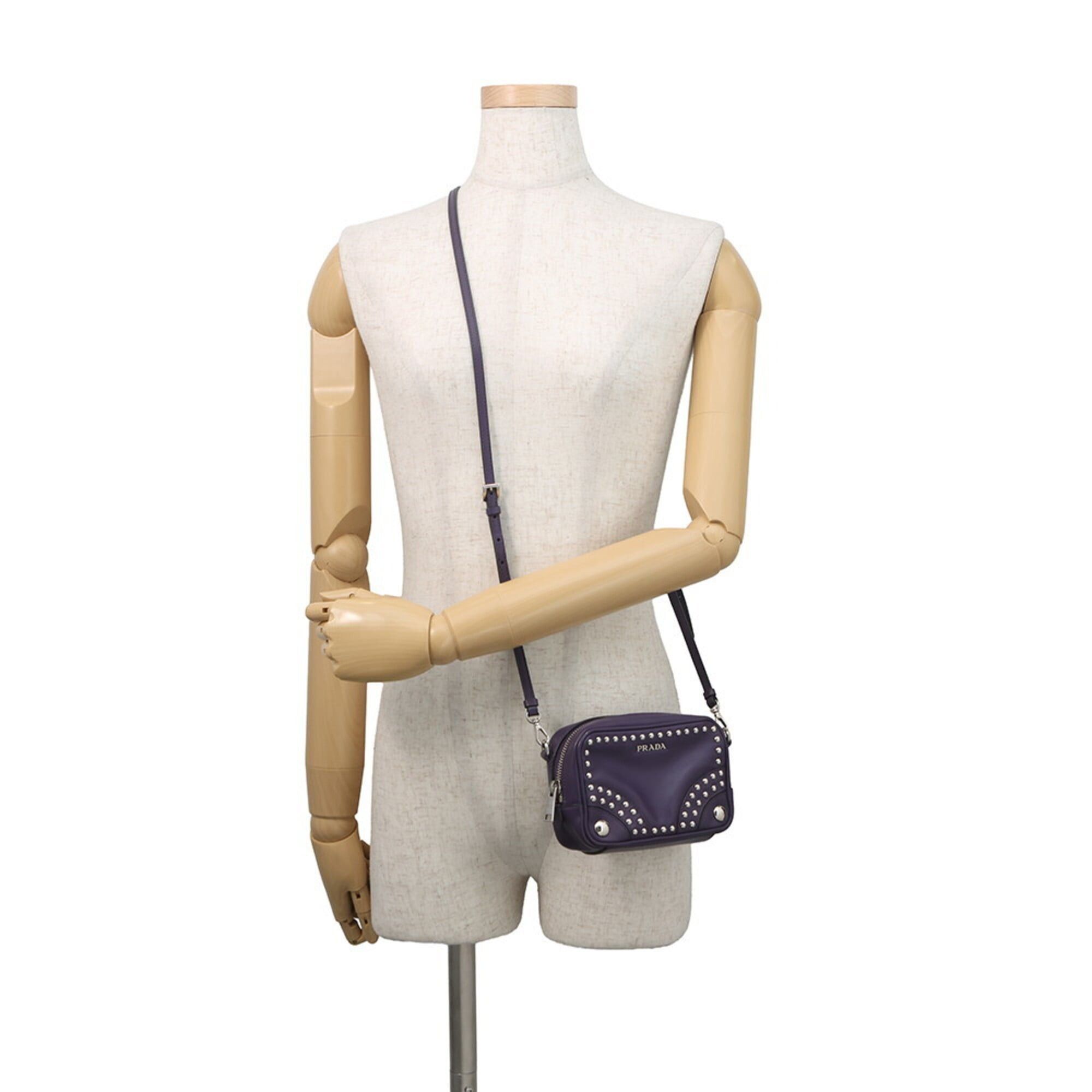 Prada Prada Shoulder Bag Camera Studded Leather 1N1674 PRADA Handbag Size ONE SIZE - 4 Thumbnail