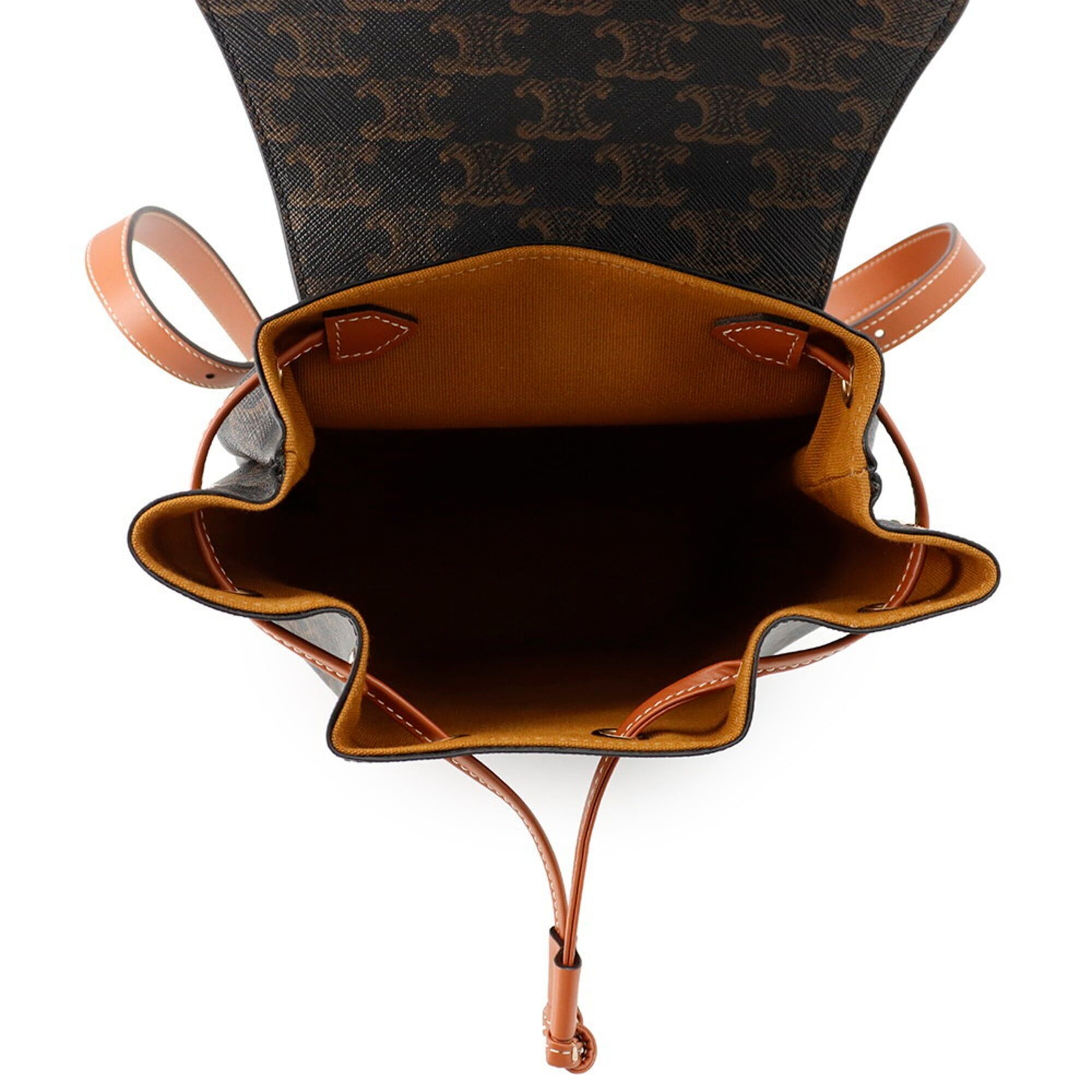 Celine Celine Triomphe Bonnie Leather Backpack, Handbag, Rucksack Size ONE SIZE - 5 Thumbnail