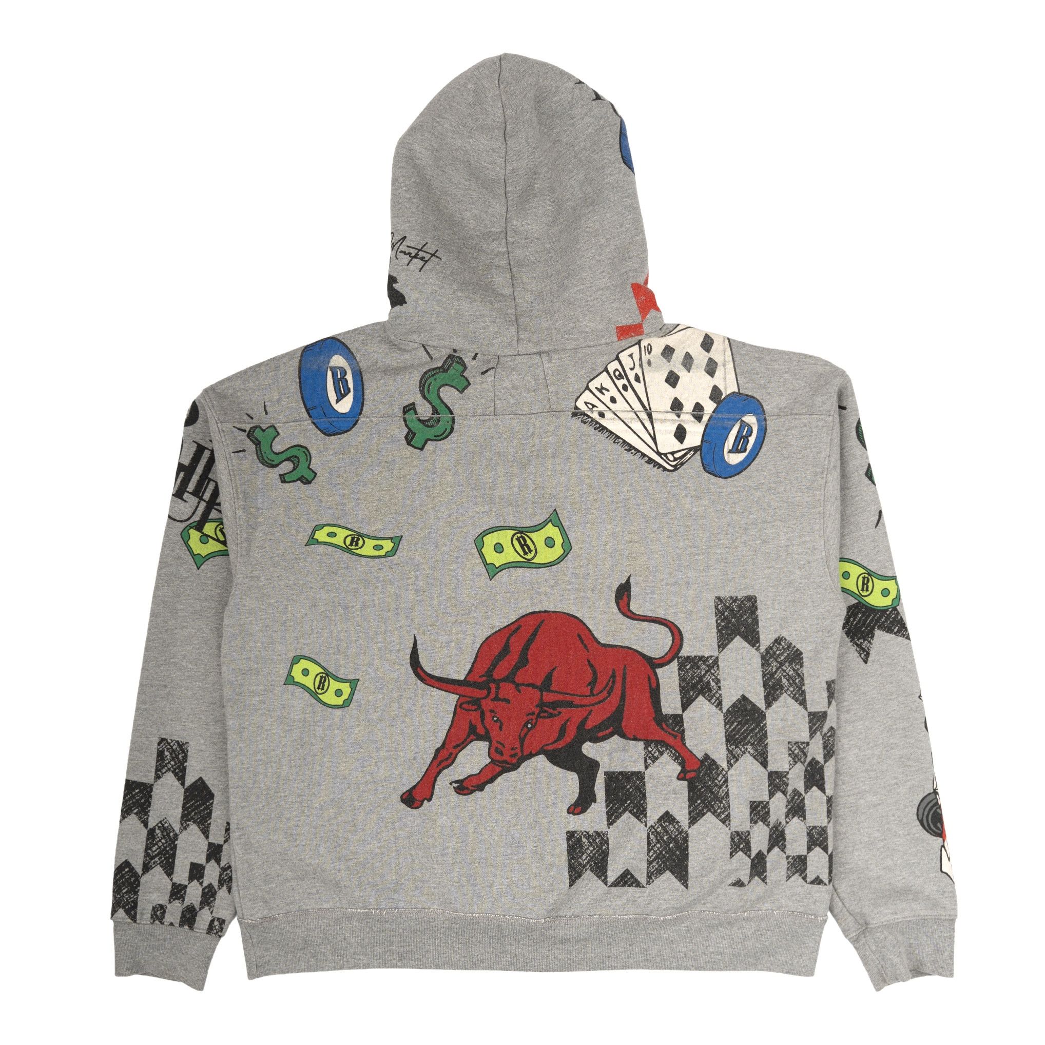 Rhude Doodle Logo Hooded Sweatshirt Grey Multi Size US L / EU 52-54 / 3 - 2 Thumbnail