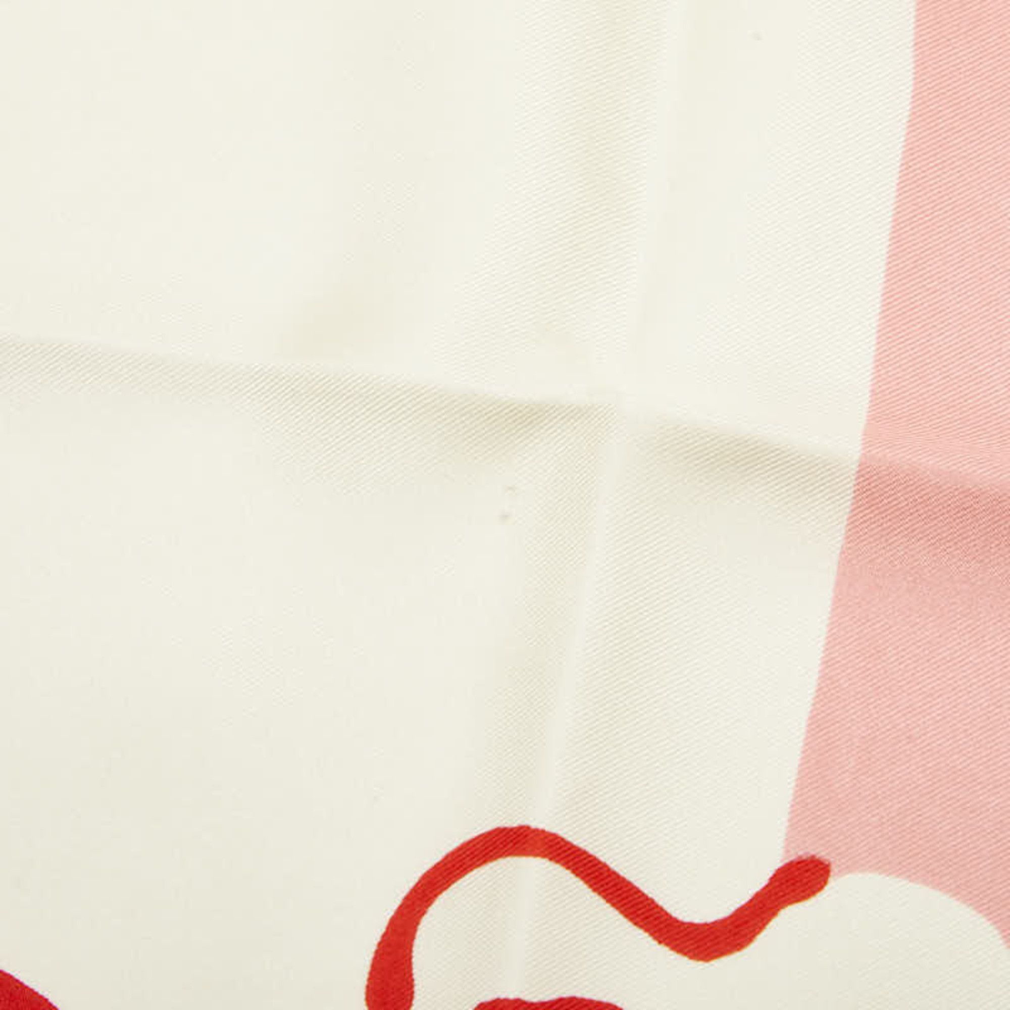 Dior Christian Dior Dior scarf muffler red silk women's Size ONE SIZE - 2 Thumbnail