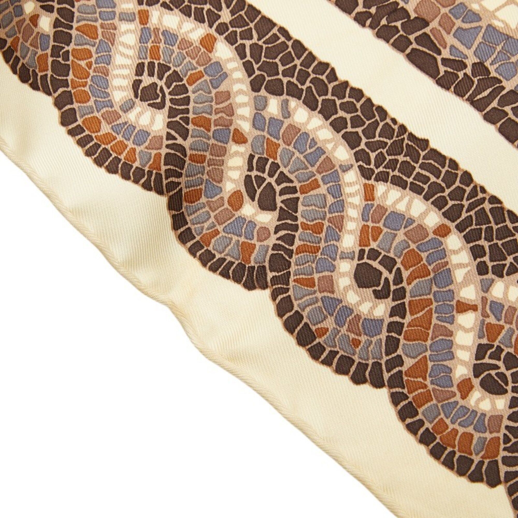 Hermes Hermes Carre 90 Sous le Gide de Mars (God of War Mars) Scarf/Muffler, Beige/Multicolor Silk, Women's. Size ONE SIZE - 4 Thumbnail