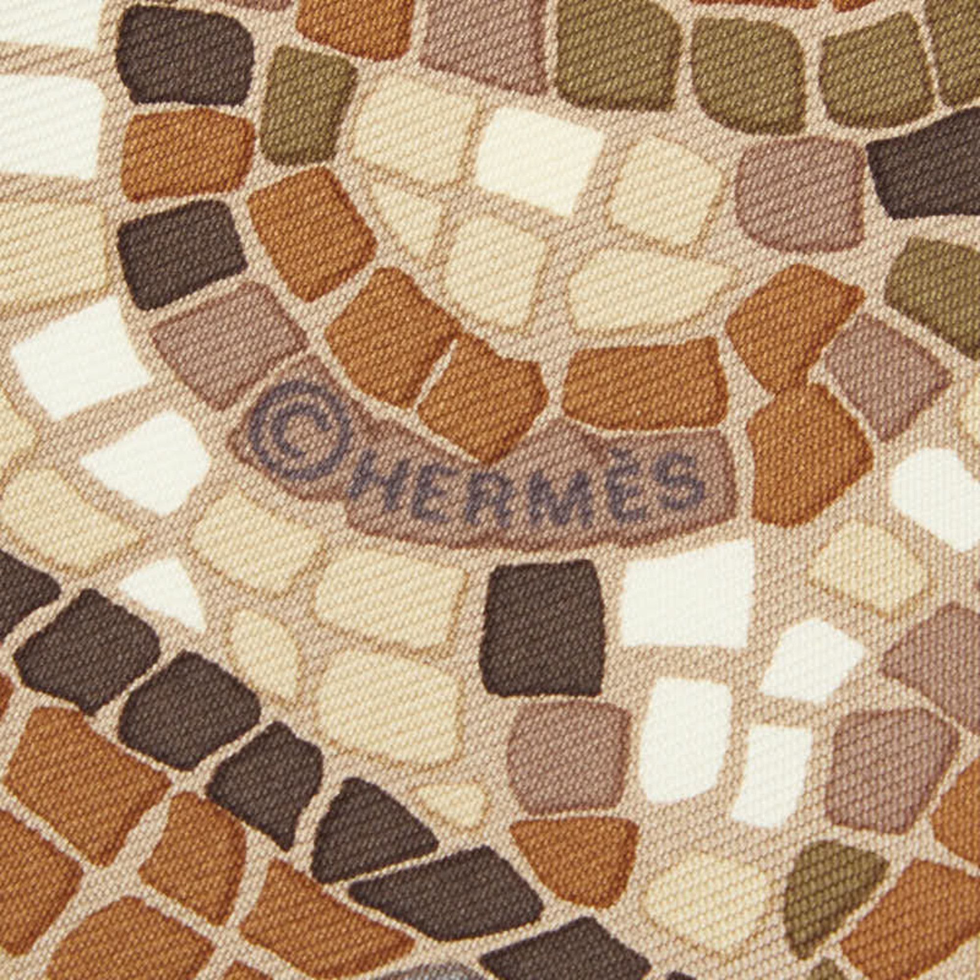 Hermes Hermes Carre 90 Sous le Gide de Mars (God of War Mars) Scarf/Muffler, Beige/Multicolor Silk, Women's. Size ONE SIZE - 2 Thumbnail