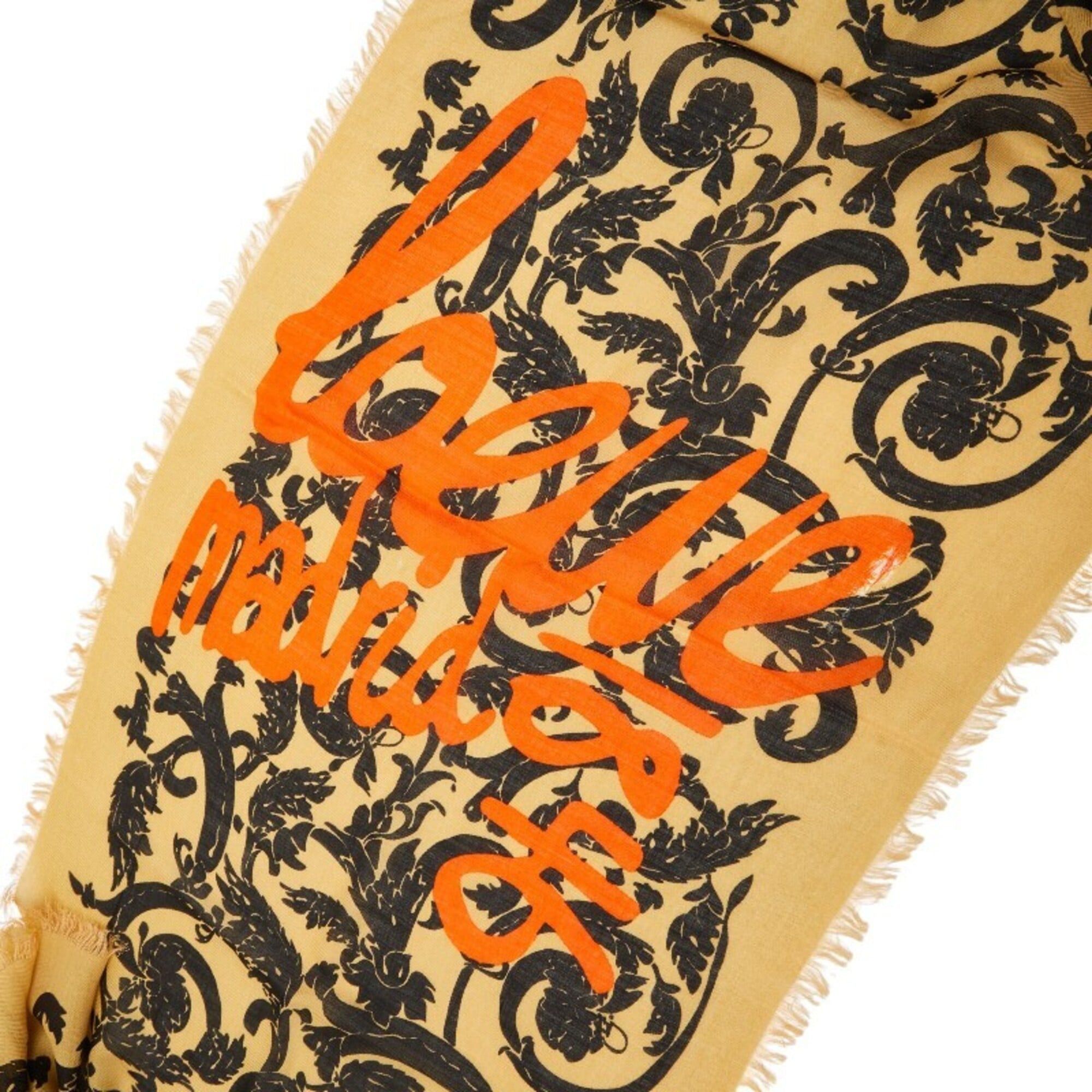 Loewe Loewe scarf, beige and black, cashmere cotton, for women. Size ONE SIZE - 5 Thumbnail