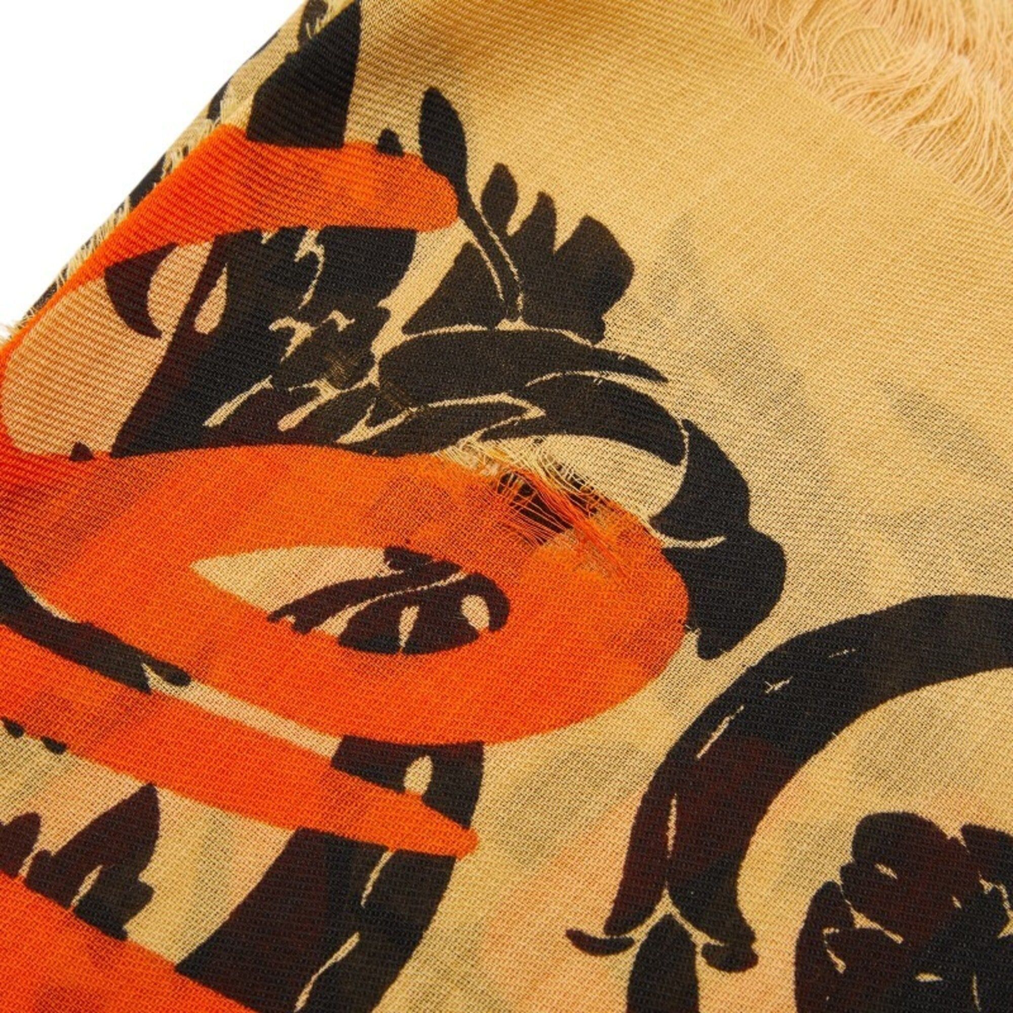Loewe Loewe scarf, beige and black, cashmere cotton, for women. Size ONE SIZE - 6 Thumbnail