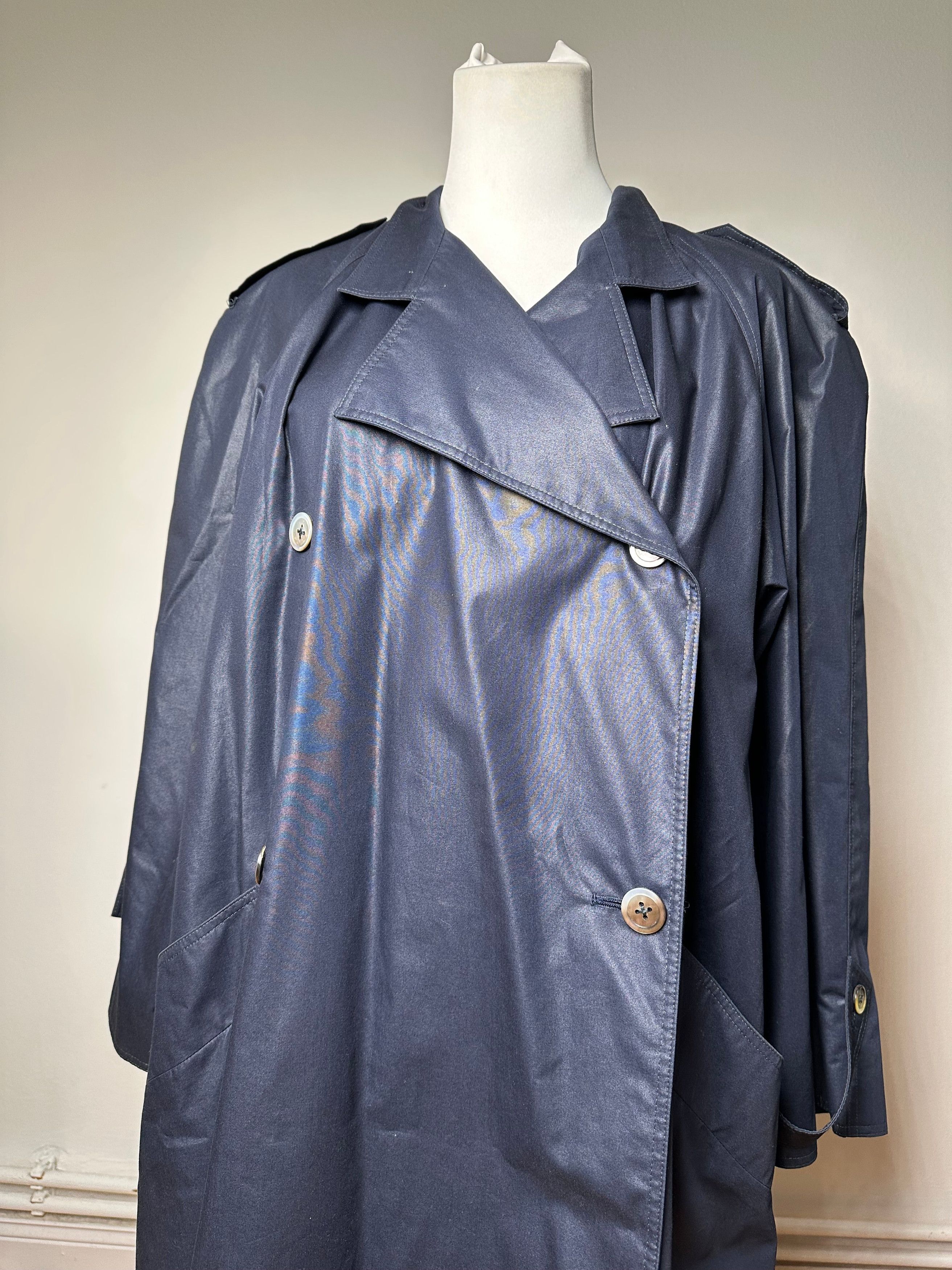 Chloe Vintage Chloé Single Breasted Trench Coat Navy L Size L / US 10 / IT 46 - 14 Thumbnail