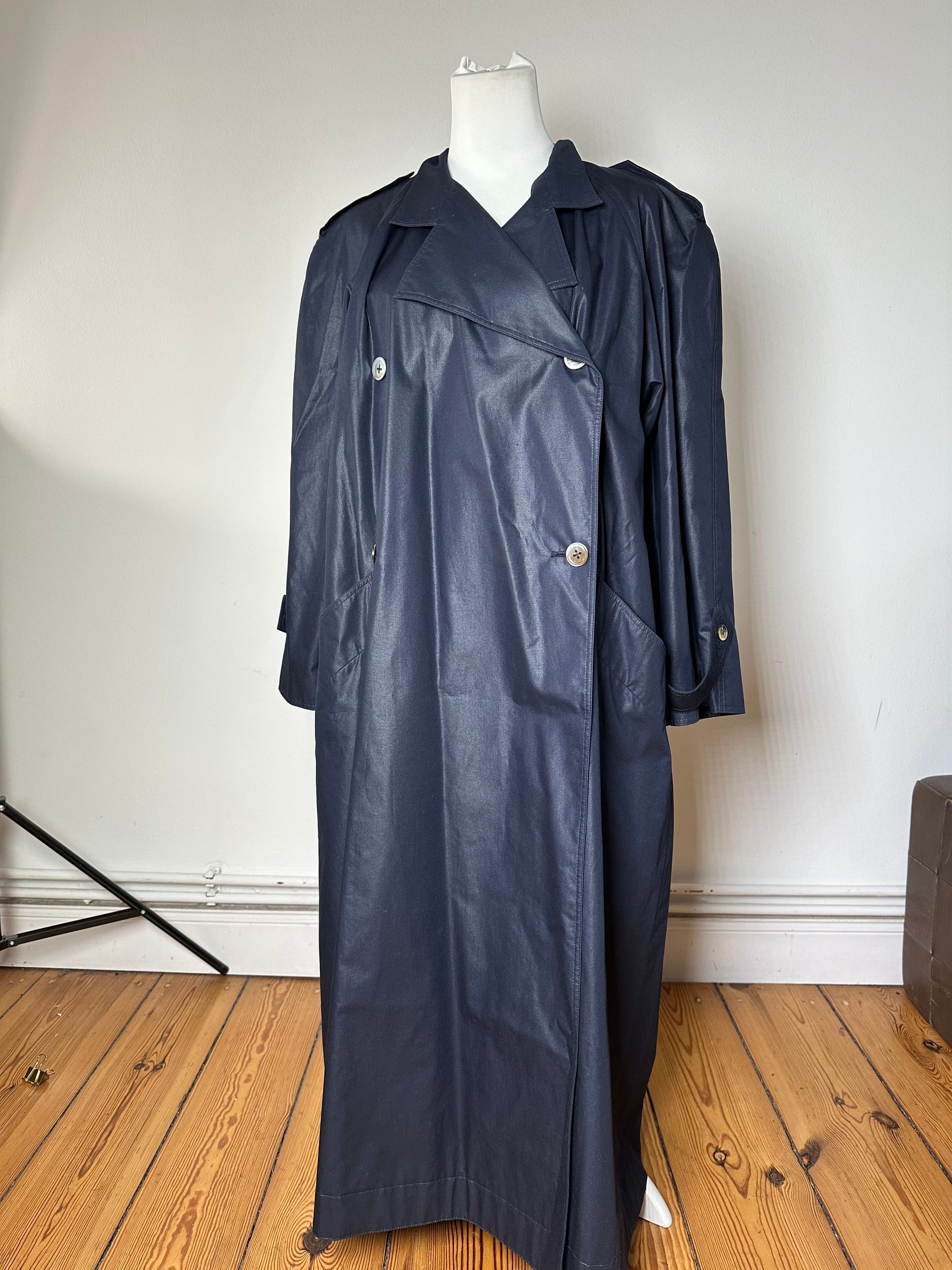 Chloe Vintage Chloé Single Breasted Trench Coat Navy L Size L / US 10 / IT 46 - 8 Thumbnail