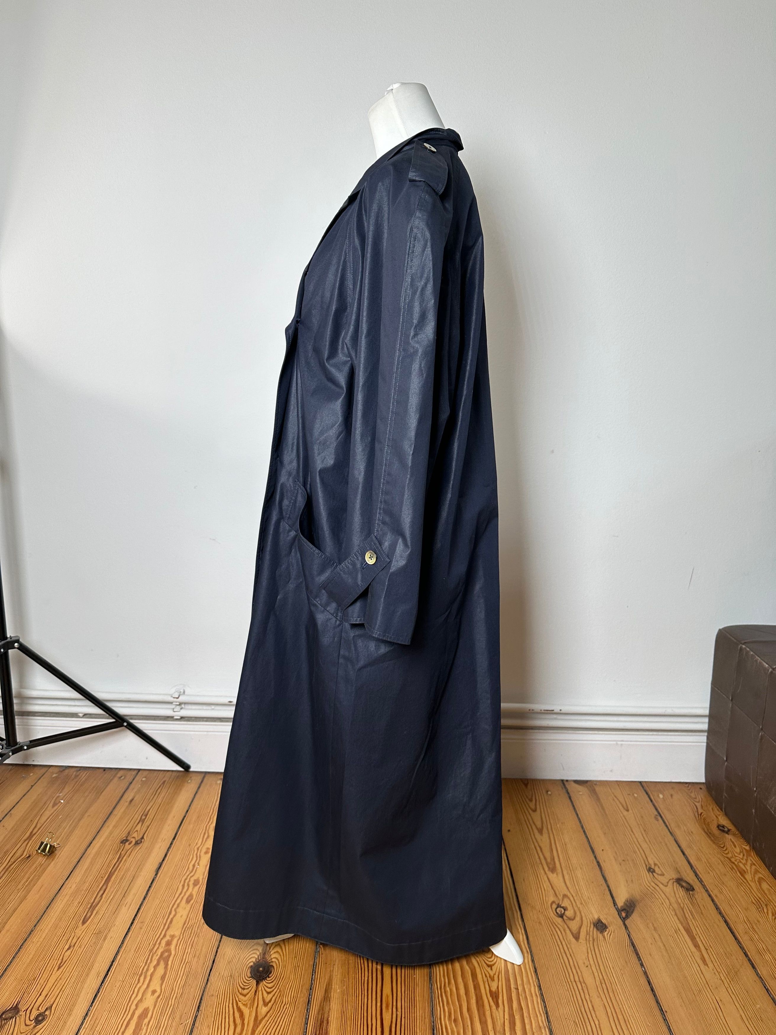 Chloe Vintage Chloé Single Breasted Trench Coat Navy L Size L / US 10 / IT 46 - 2 Thumbnail