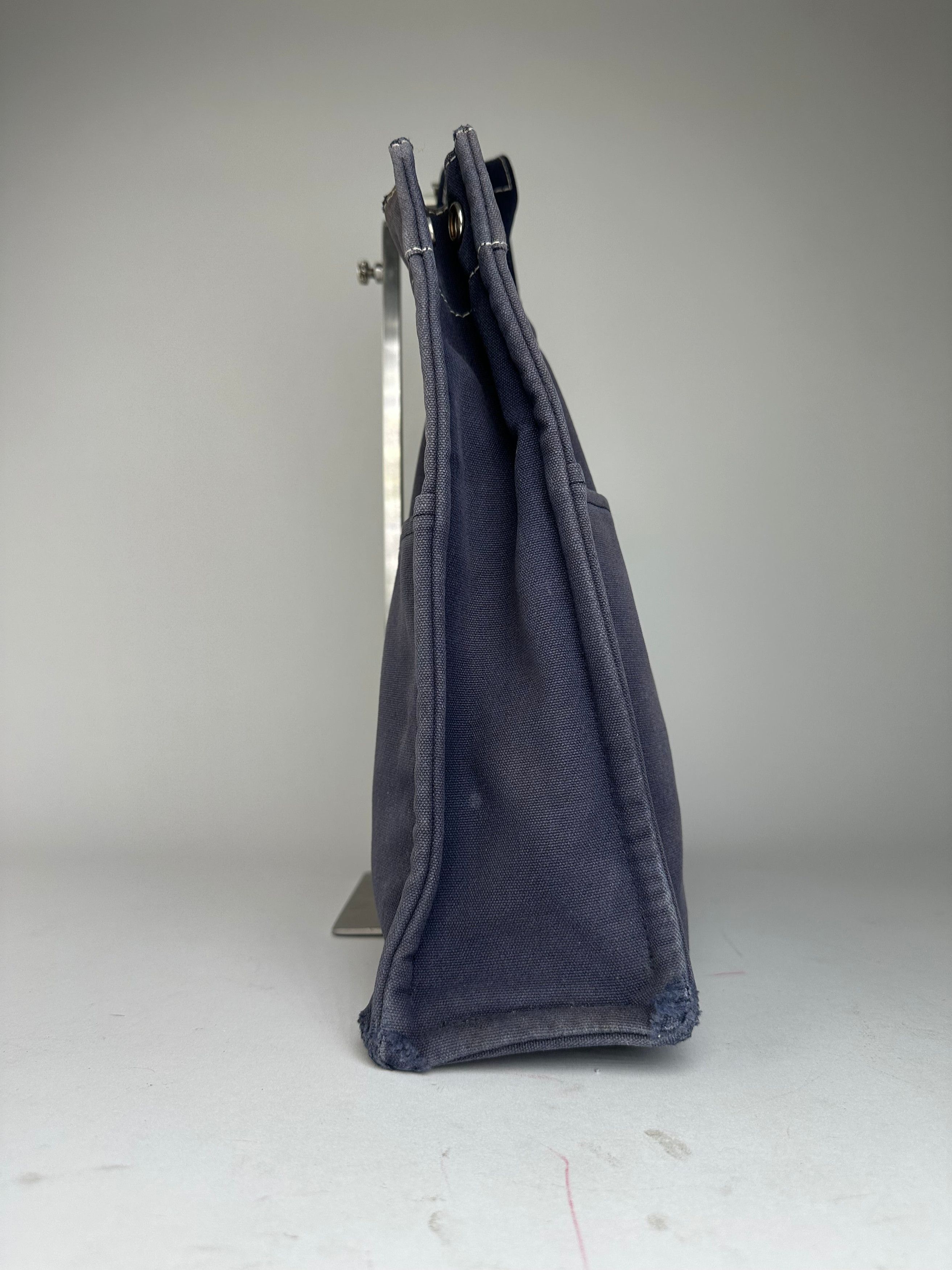 Other Vintage Hermès Fourre Tout MM Canvas Tote Bag Navy Size ONE SIZE - 3 Thumbnail