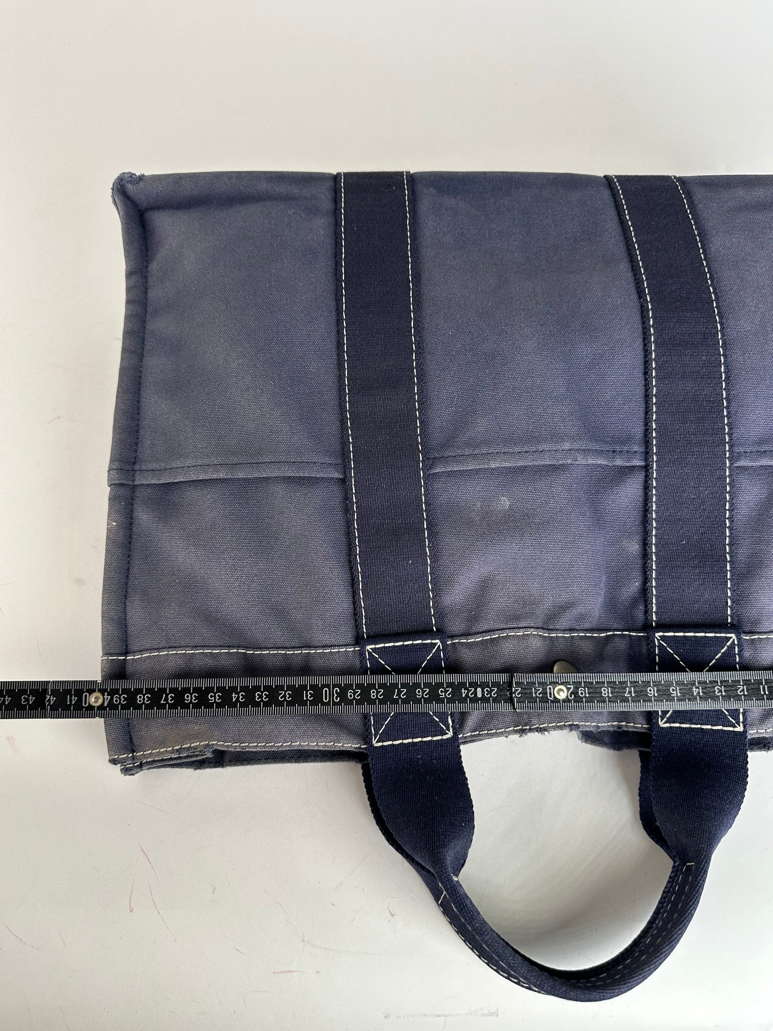 Other Vintage Hermès Fourre Tout MM Canvas Tote Bag Navy Size ONE SIZE - 11 Thumbnail
