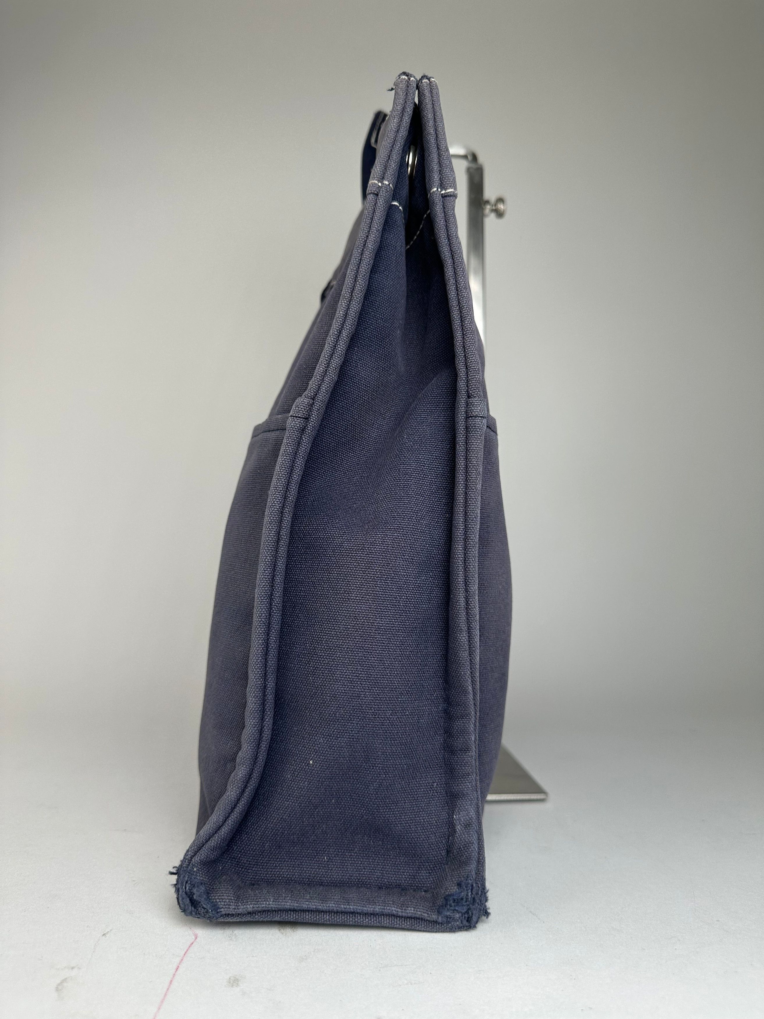 Other Vintage Hermès Fourre Tout MM Canvas Tote Bag Navy Size ONE SIZE - 4 Thumbnail