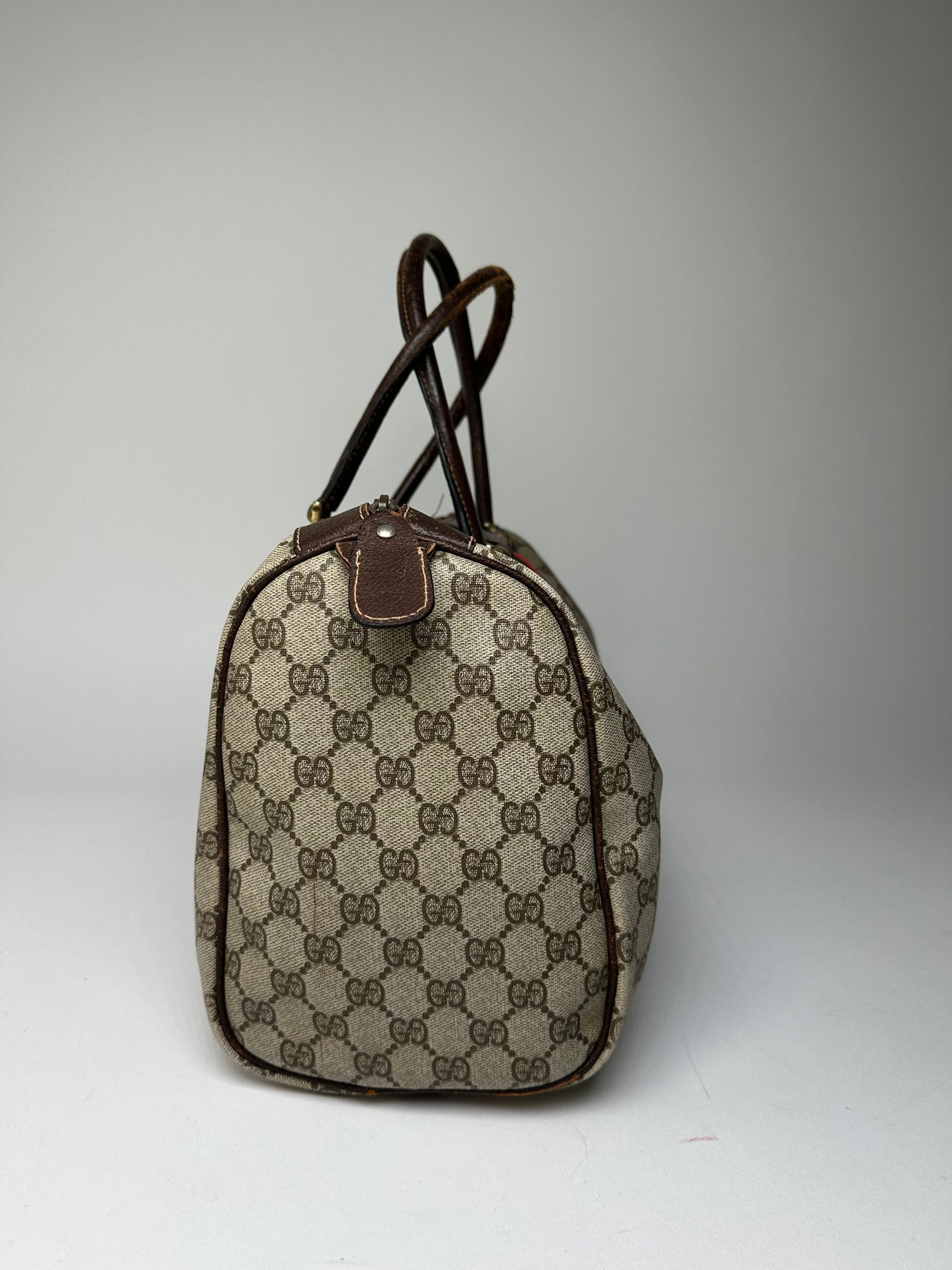 Gucci Vintage GG Supreme Sherry Line Boston Bag Beige Brown Size ONE SIZE - 9 Thumbnail