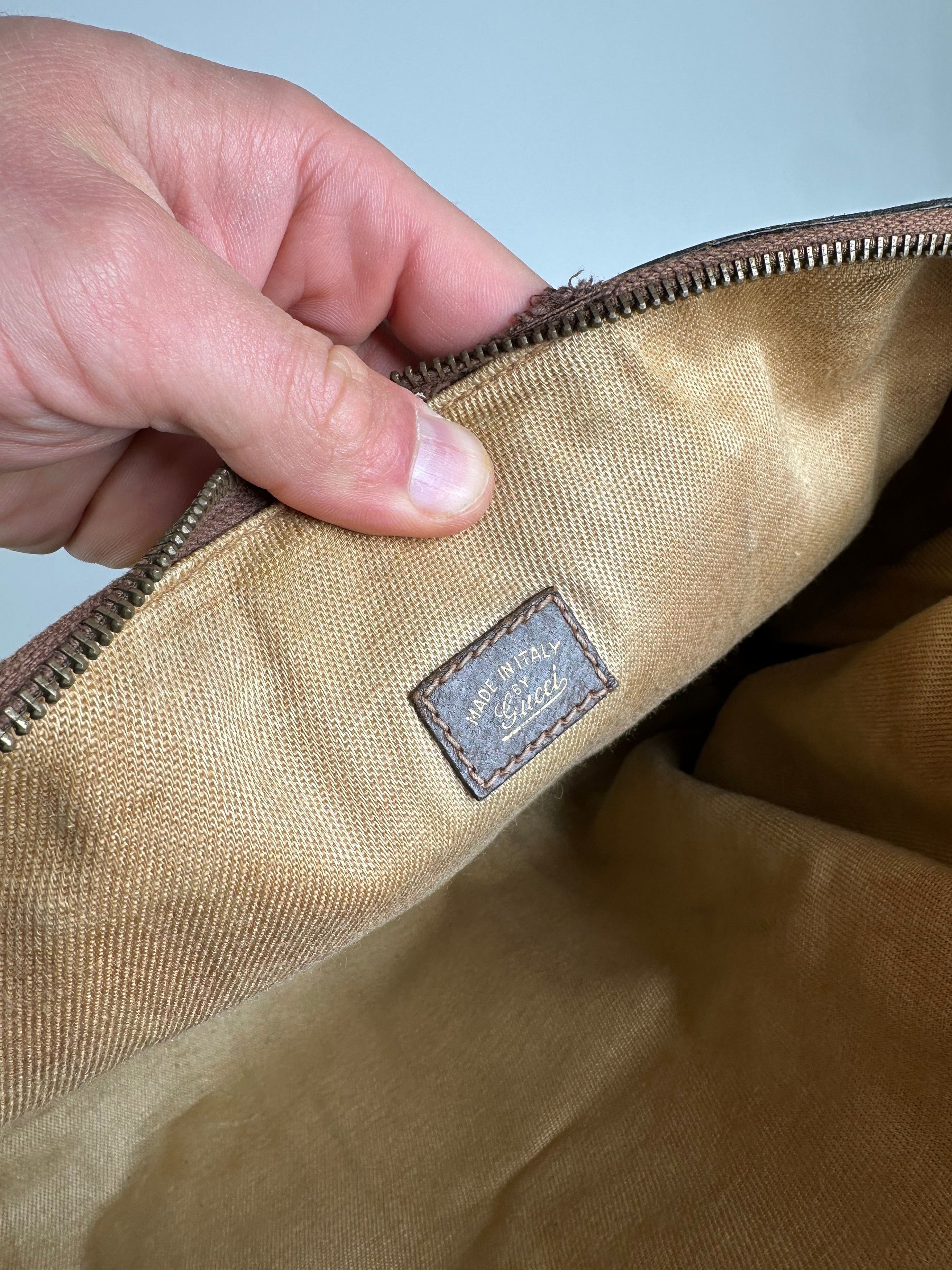 Gucci Vintage GG Supreme Sherry Line Boston Bag Beige Brown Size ONE SIZE - 4 Thumbnail