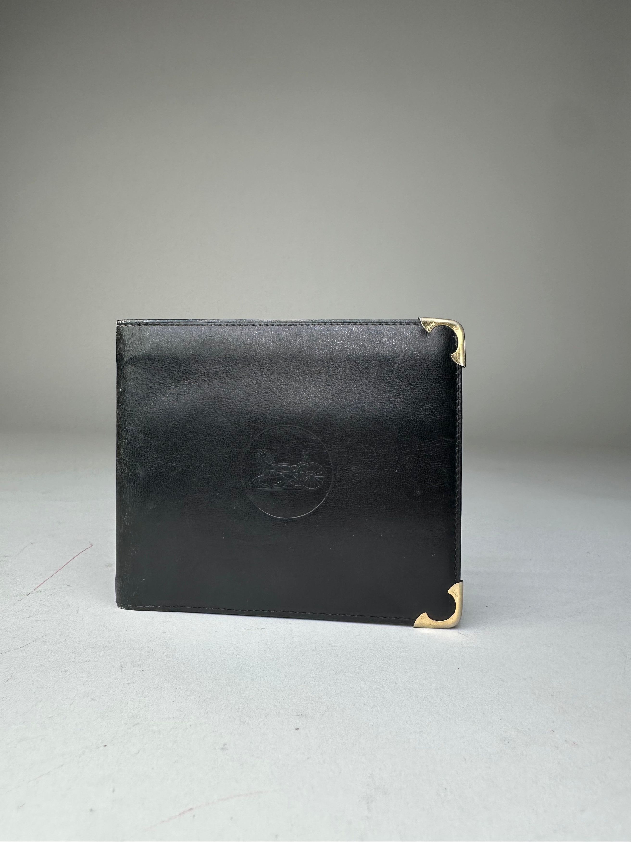 Celine Vintage Paris Calèche Smooth Leather Bifold Wallet Black Size ONE SIZE - 2 Thumbnail