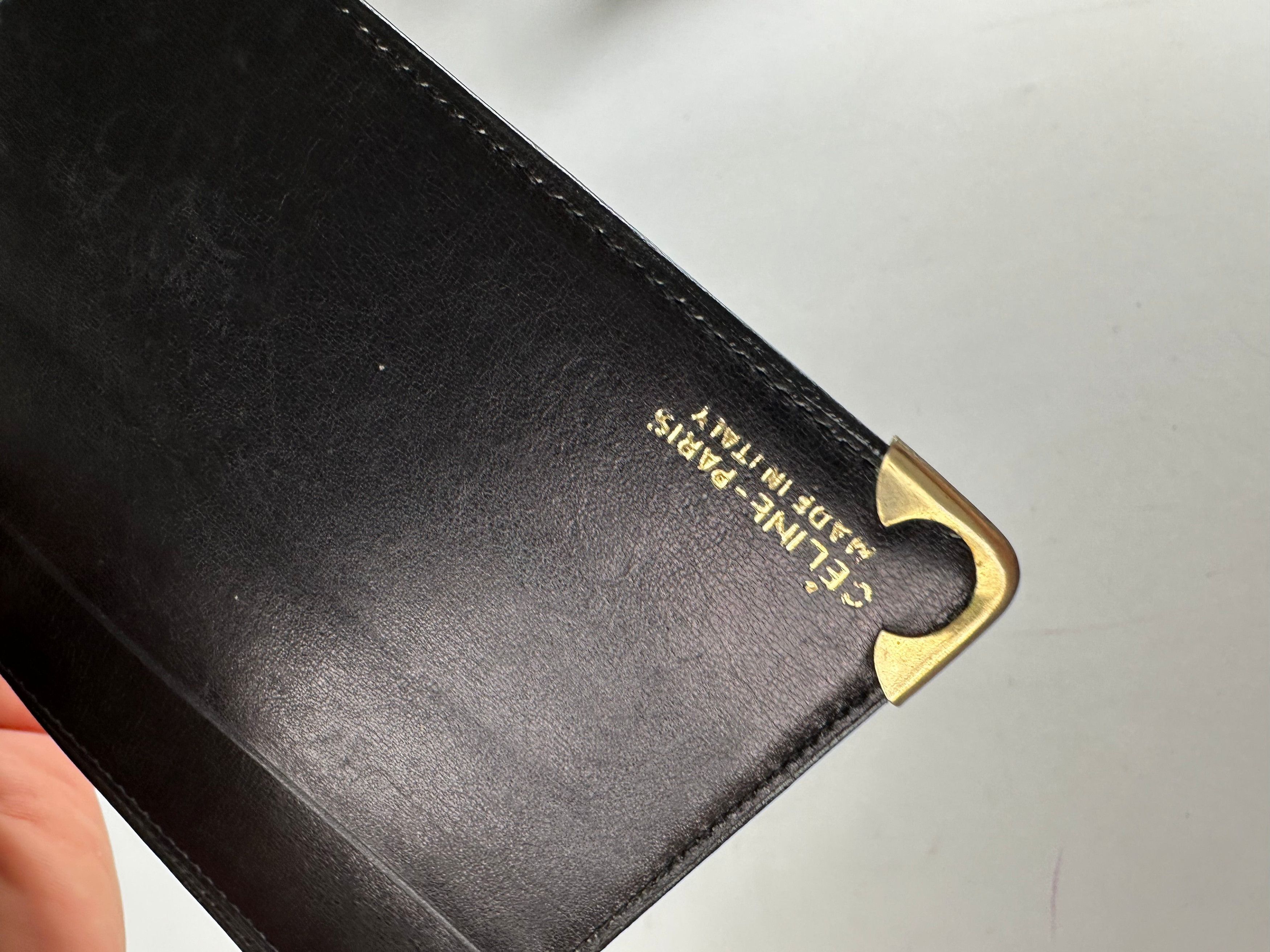 Celine Vintage Paris Calèche Smooth Leather Bifold Wallet Black Size ONE SIZE - 5 Thumbnail